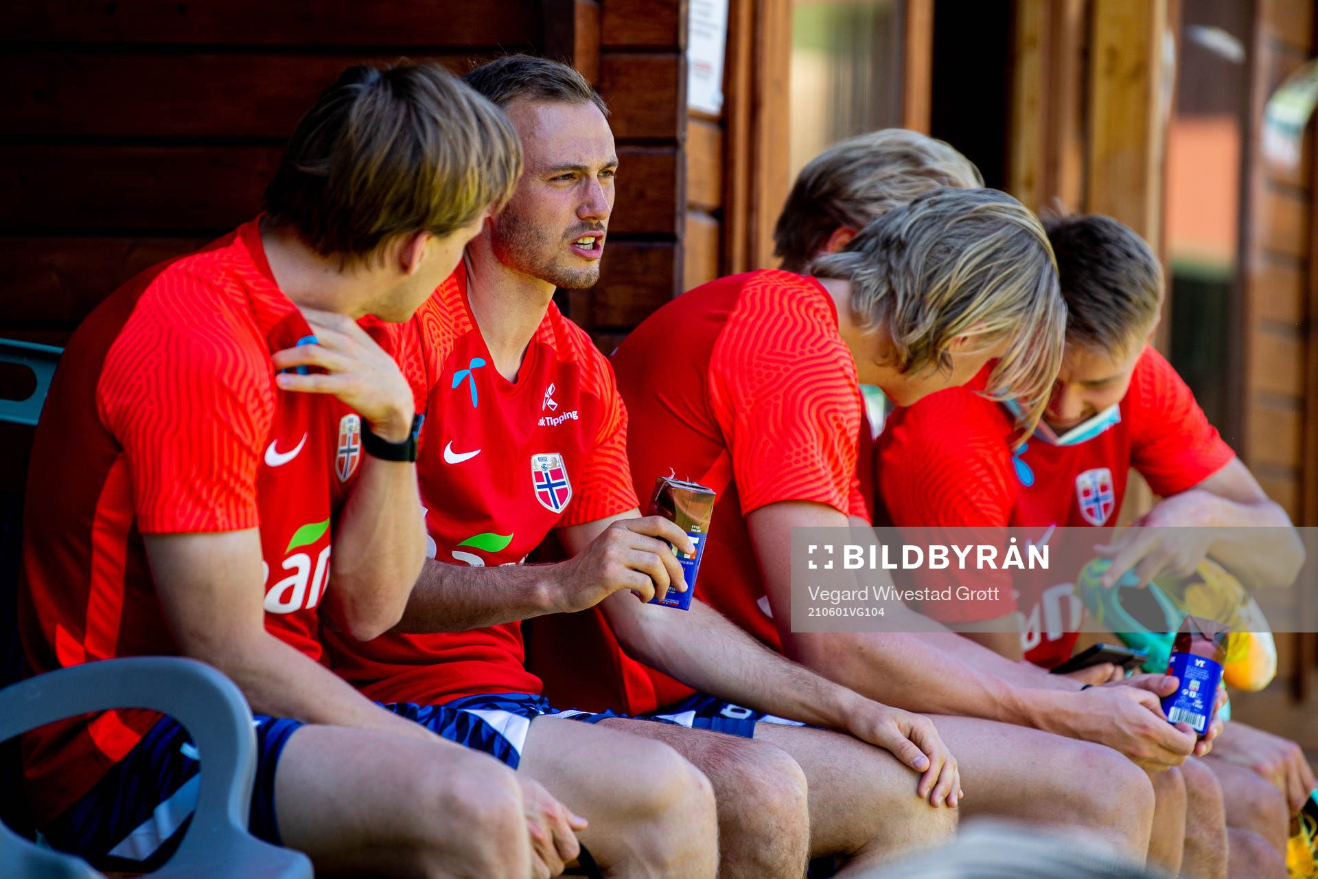 Fredrik Aursnes of the Norwegian national football team after a training session on June 1, 2021 in Marbella. 