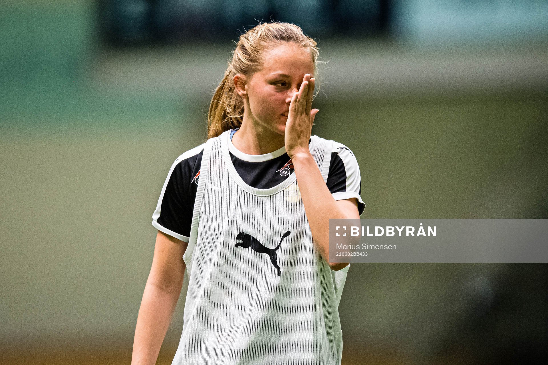 Camilla Linberg of LSK Kvinner ahead of the Toppserien football match between LSK Kvinner and Lyn on June 2, 2021 in Lillestrøm.