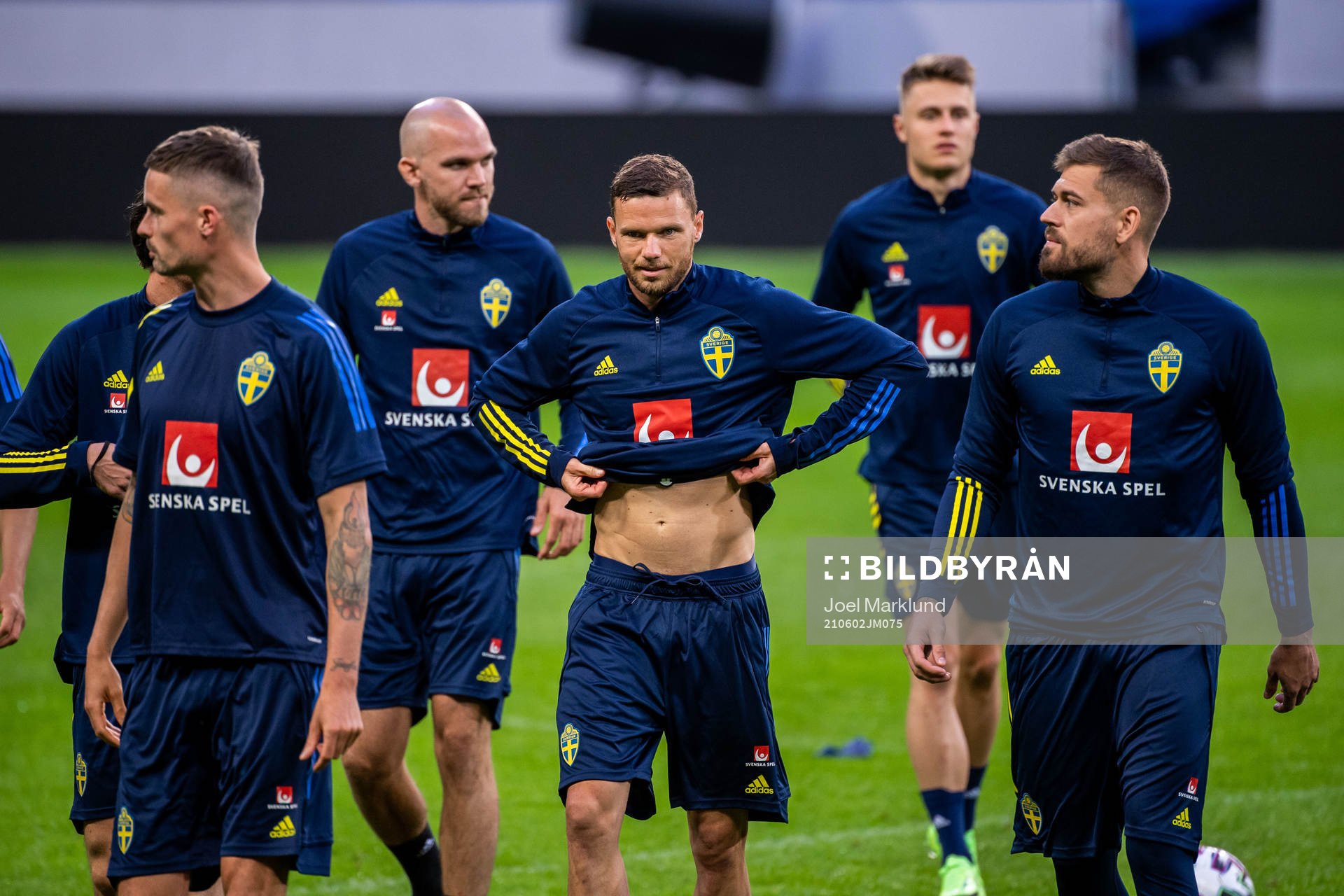 Marcus Berg of the Swedish national football team during a training session on June 2, 2021 in Stockholm. 