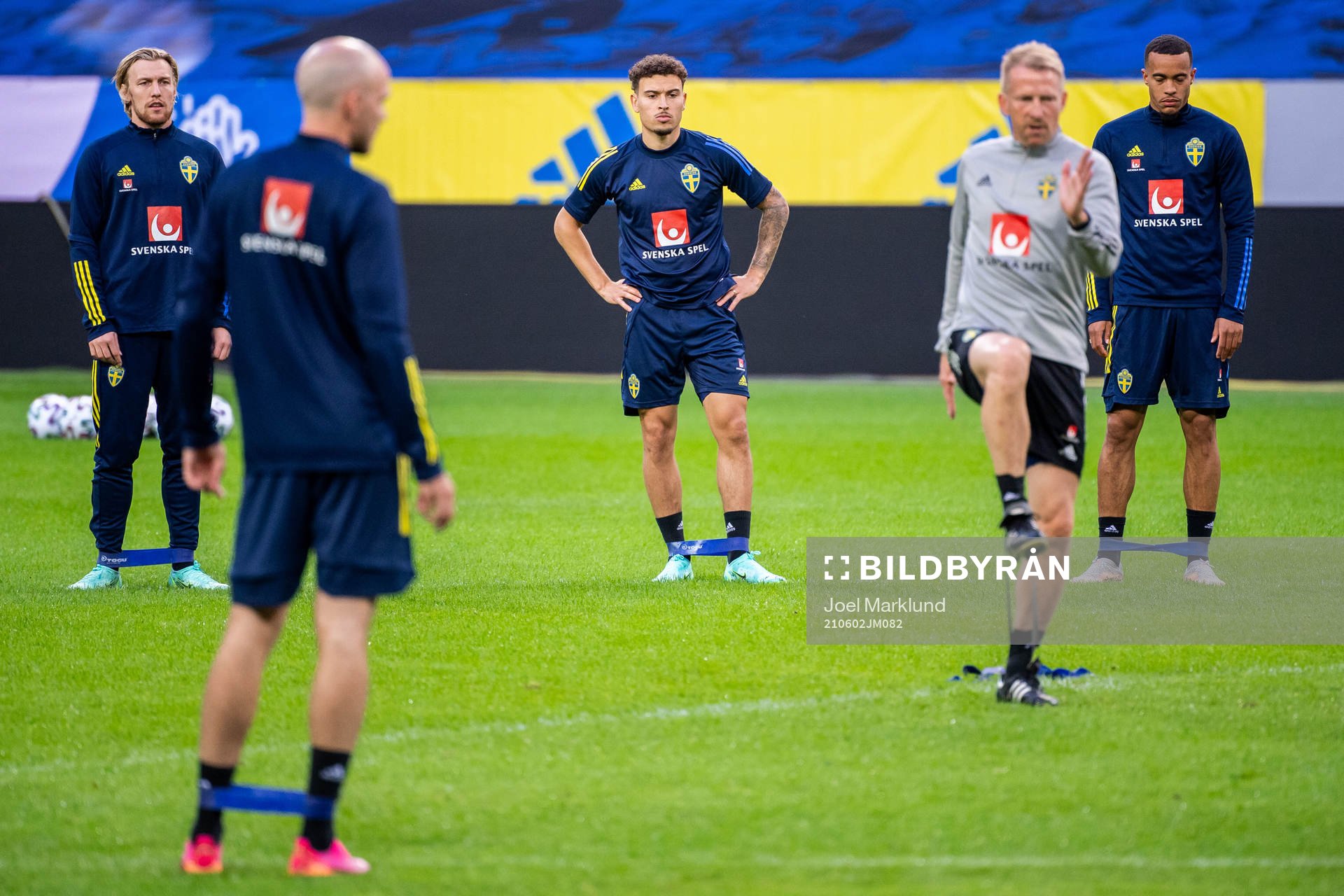 Emil Forsberg, Jordan Larsson and Robin Quaison of the