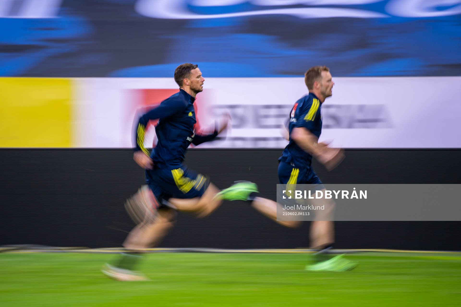 Marcus Berg and Sebastian Larsson of the Swedish national