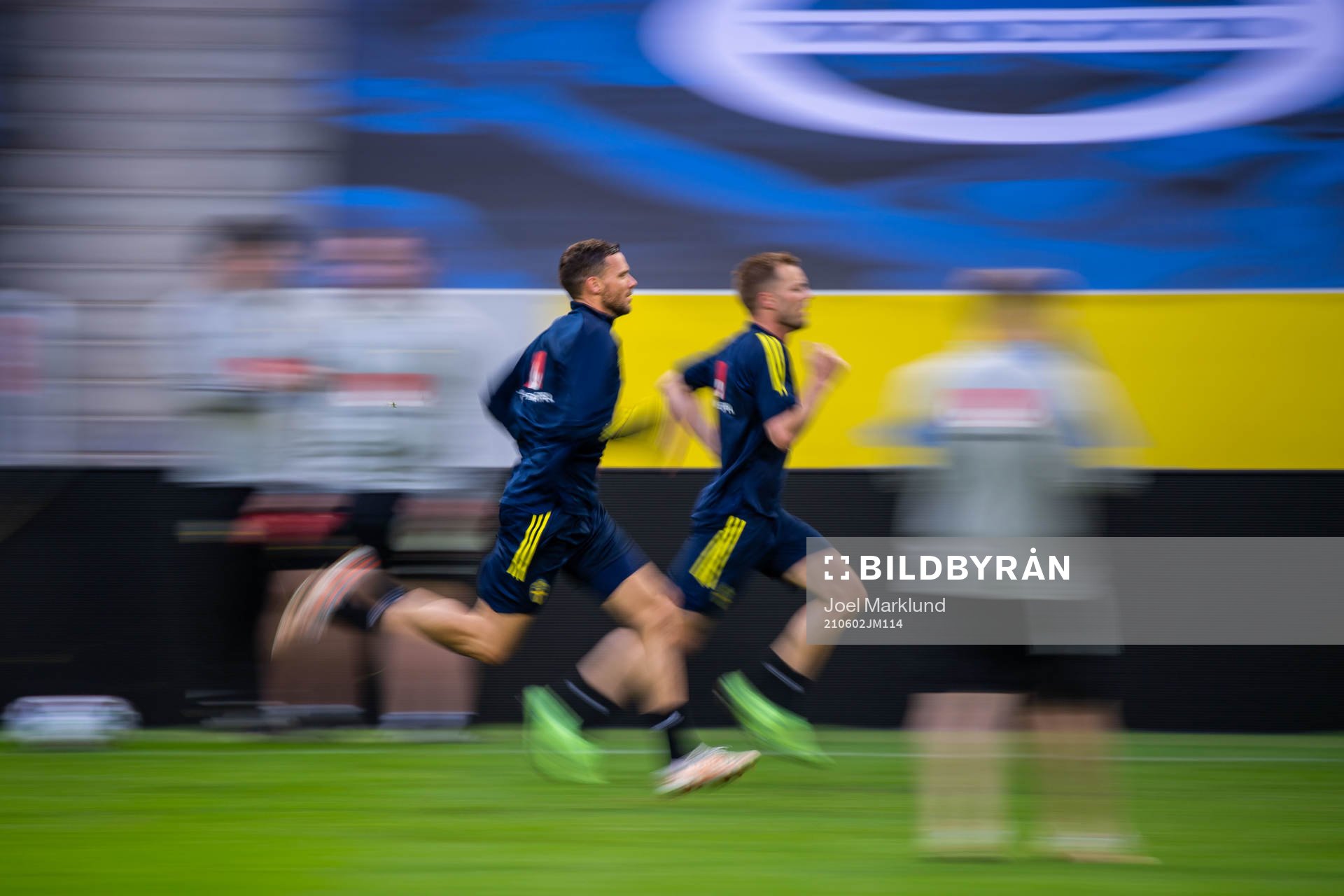 Marcus Berg and Sebastian Larsson of the Swedish national