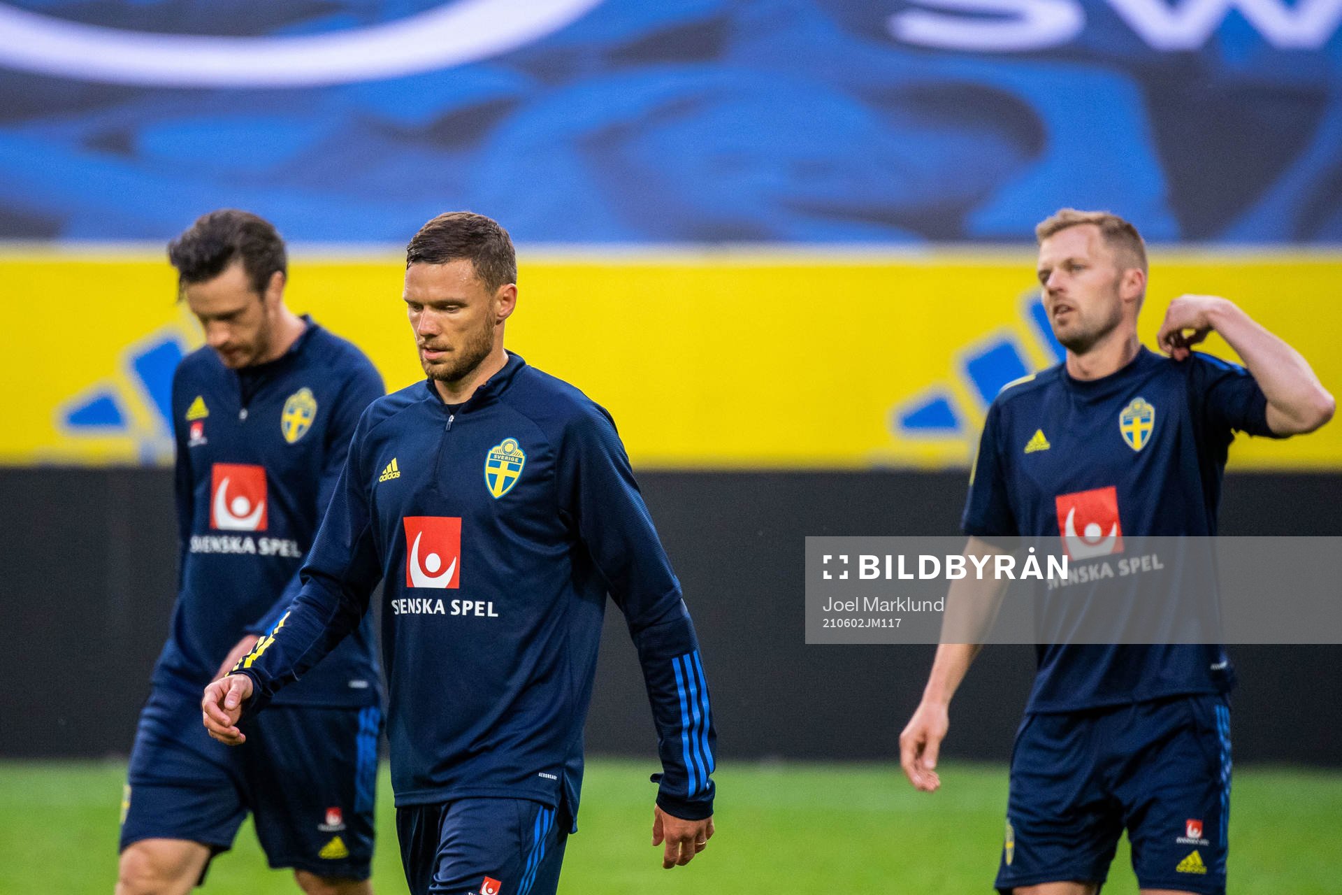 Gustav Svensson, Marcus Berg and Sebastian Larsson of the