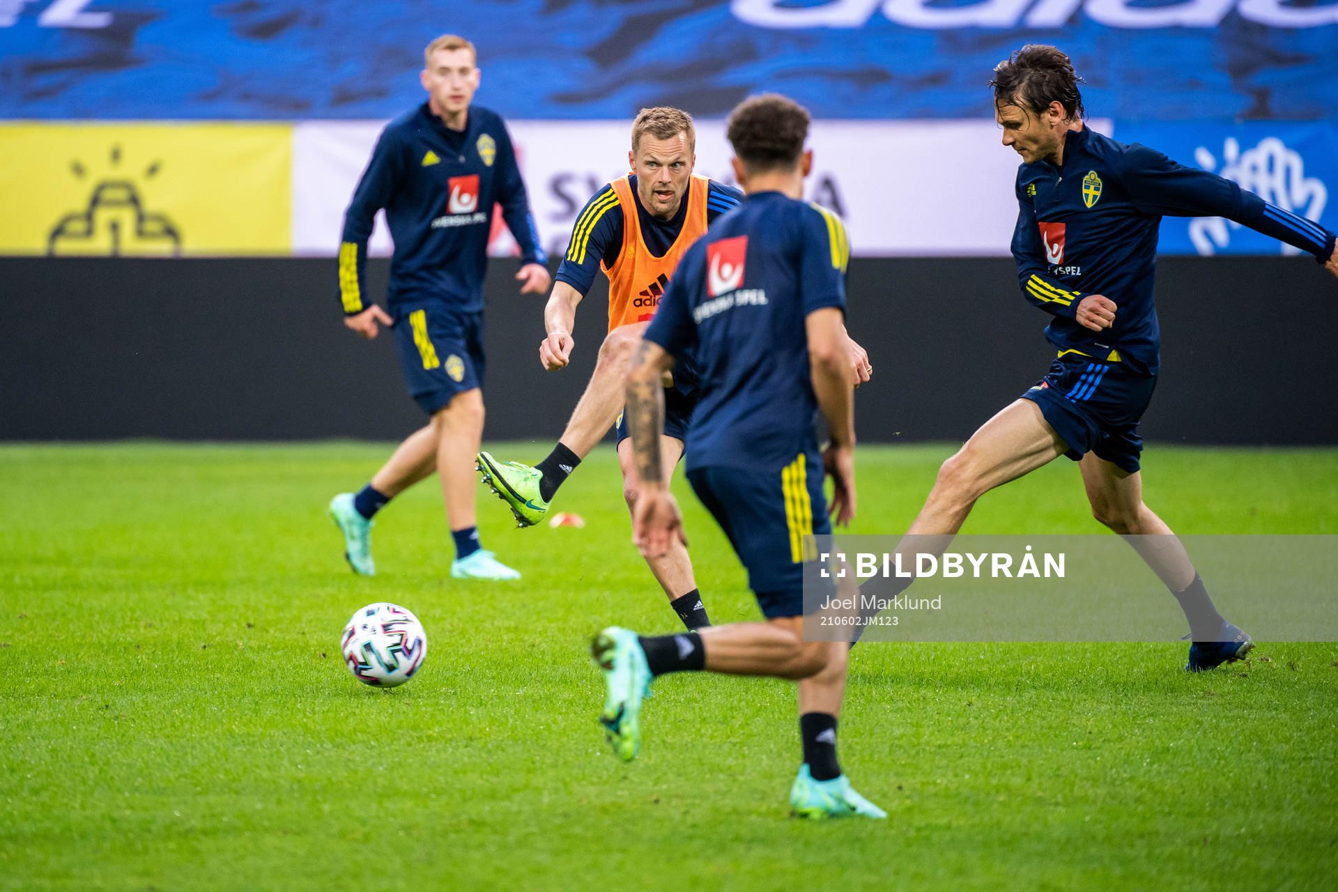 Sebastian Larsson and Albin Ekdal of the Swedish national