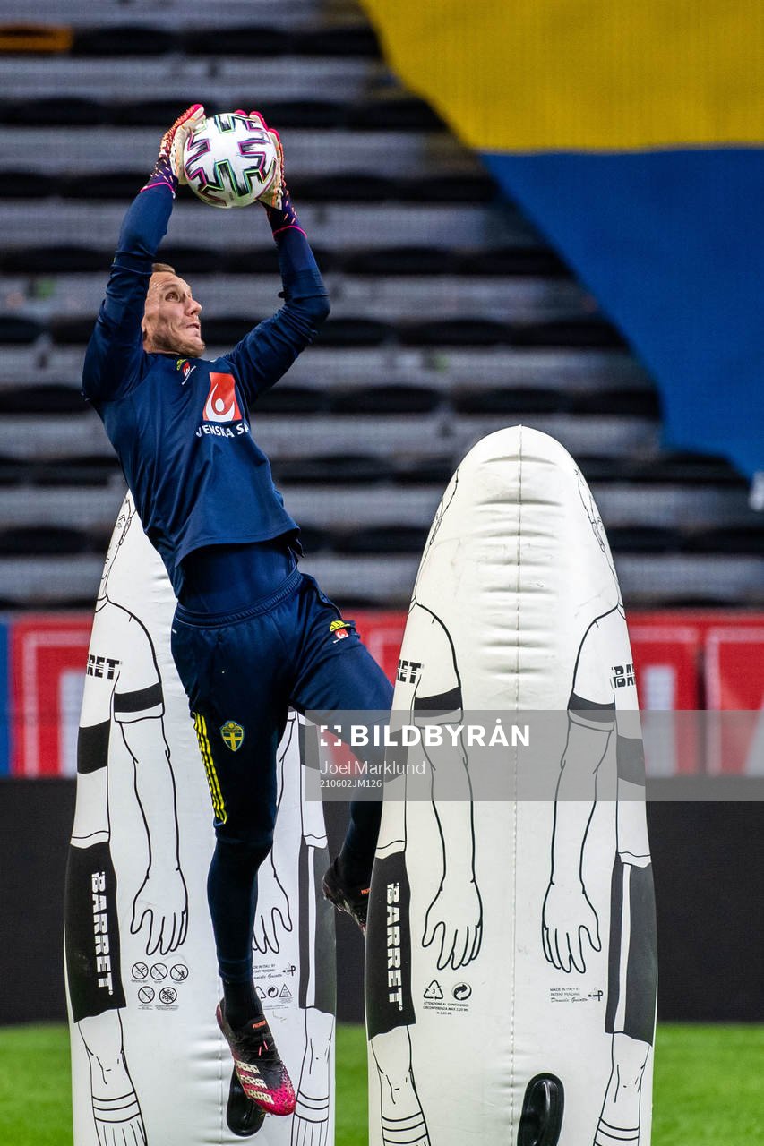 Robin Olsen of the Swedish national football team