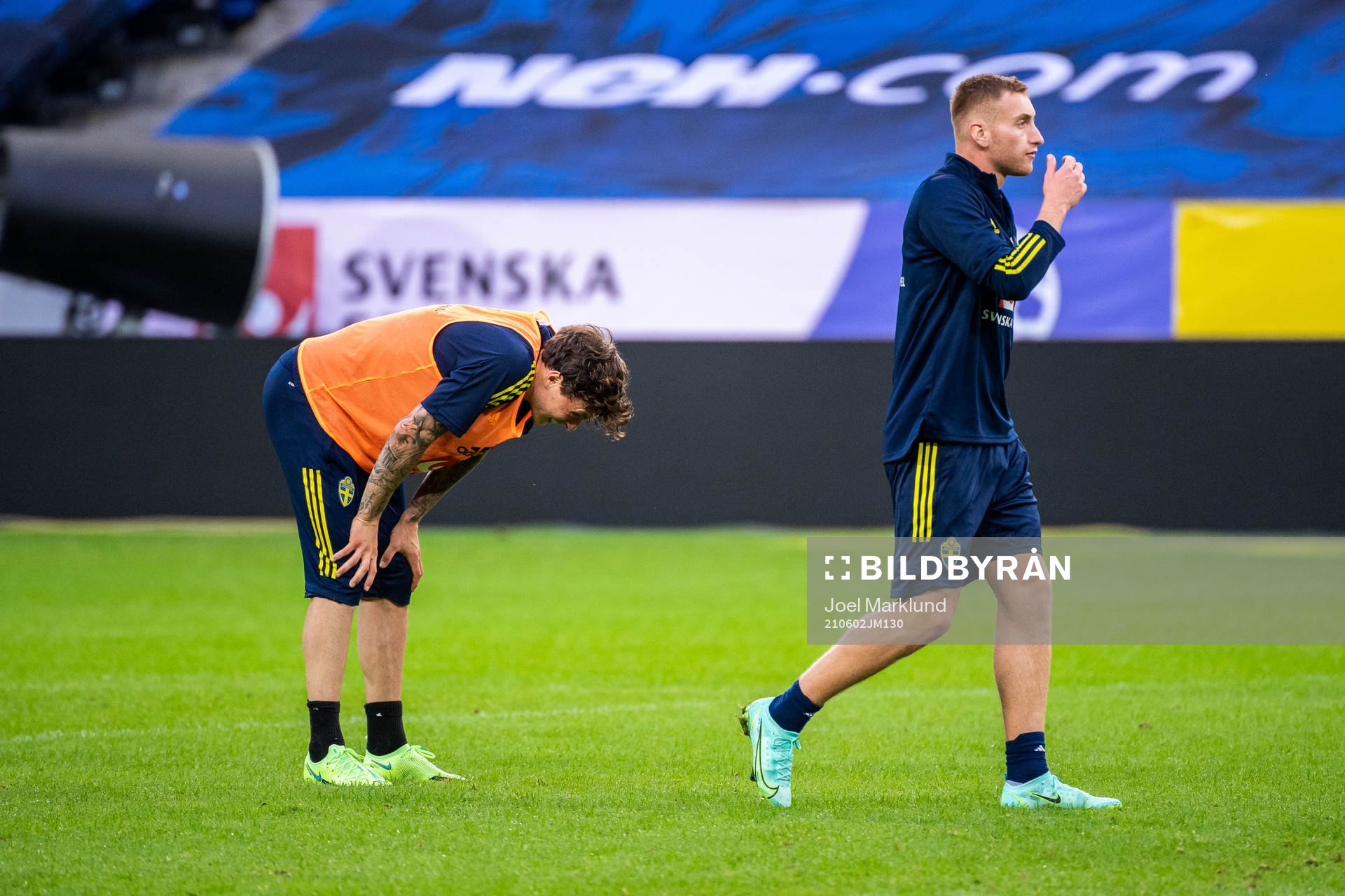 Victor Nilsson Lindelöf and Dejan Kulusevski of the