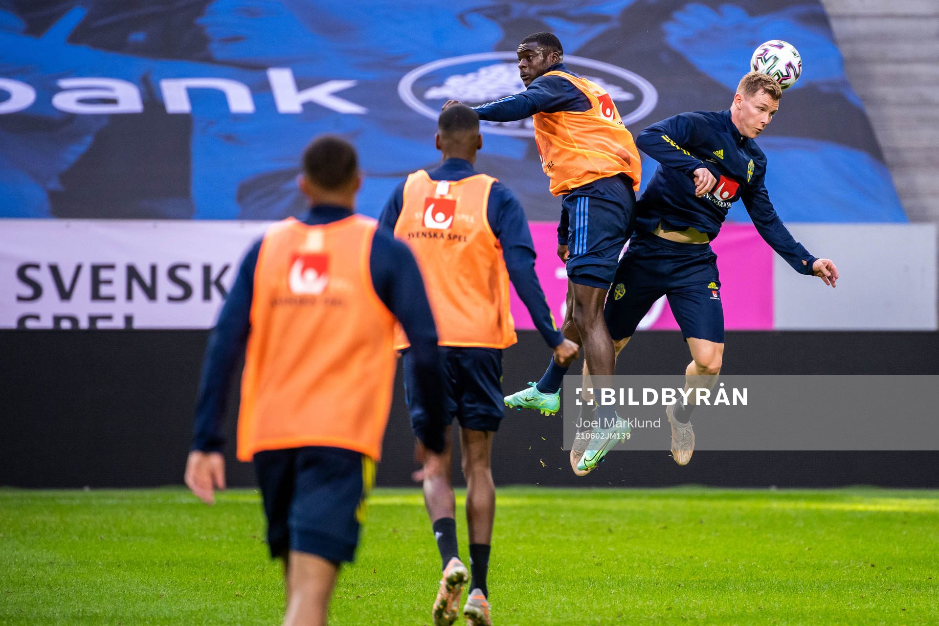 Ken Sema and Emil Krafth  of the Swedish national football