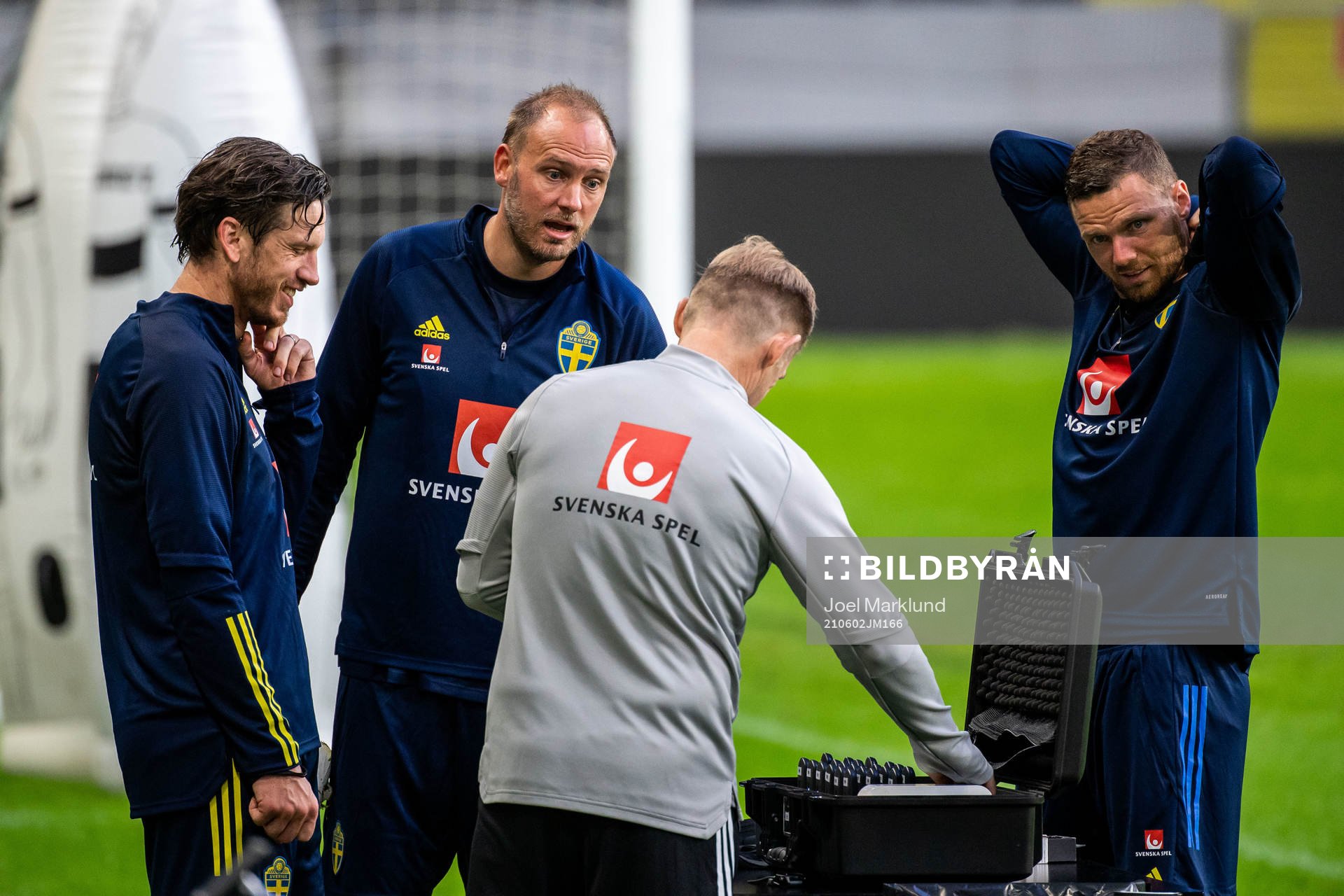 Gustav Svensson, Andreas Granqvist  and Marcus Berg of the