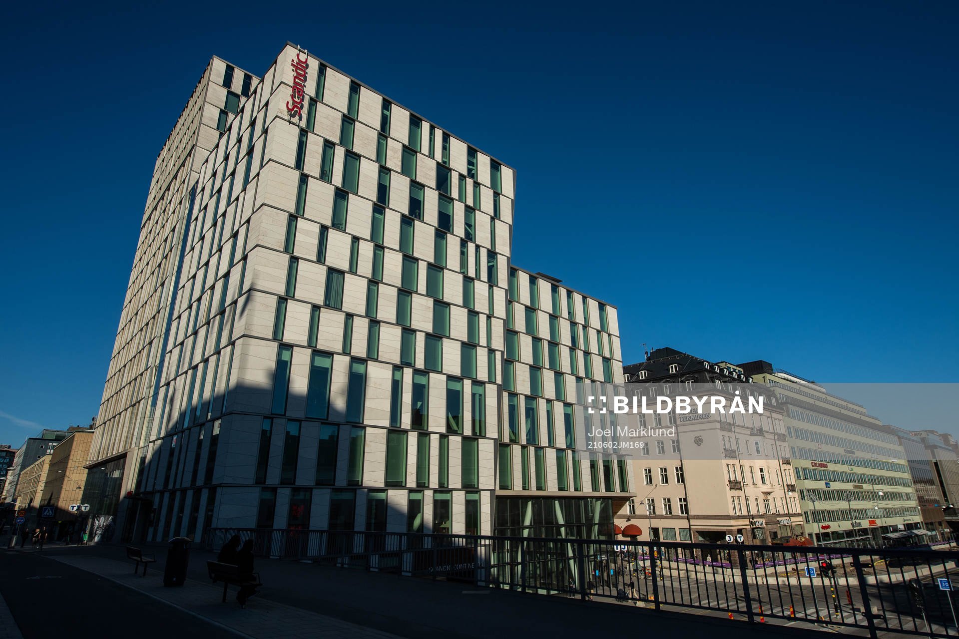 Exterior view of Scandic Continental Hotel which is used by