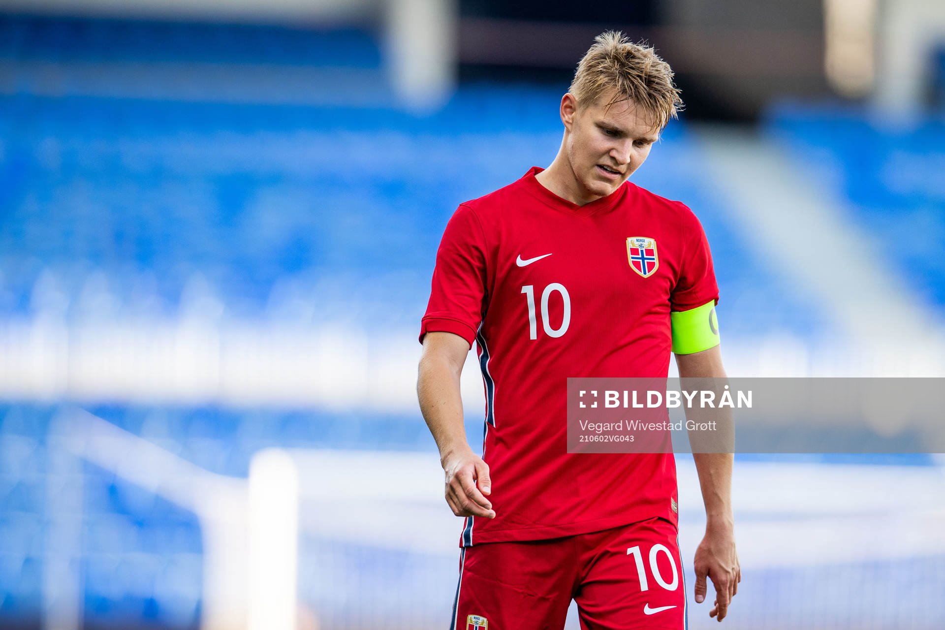 Martin Ødegaard of Norway looks dejected