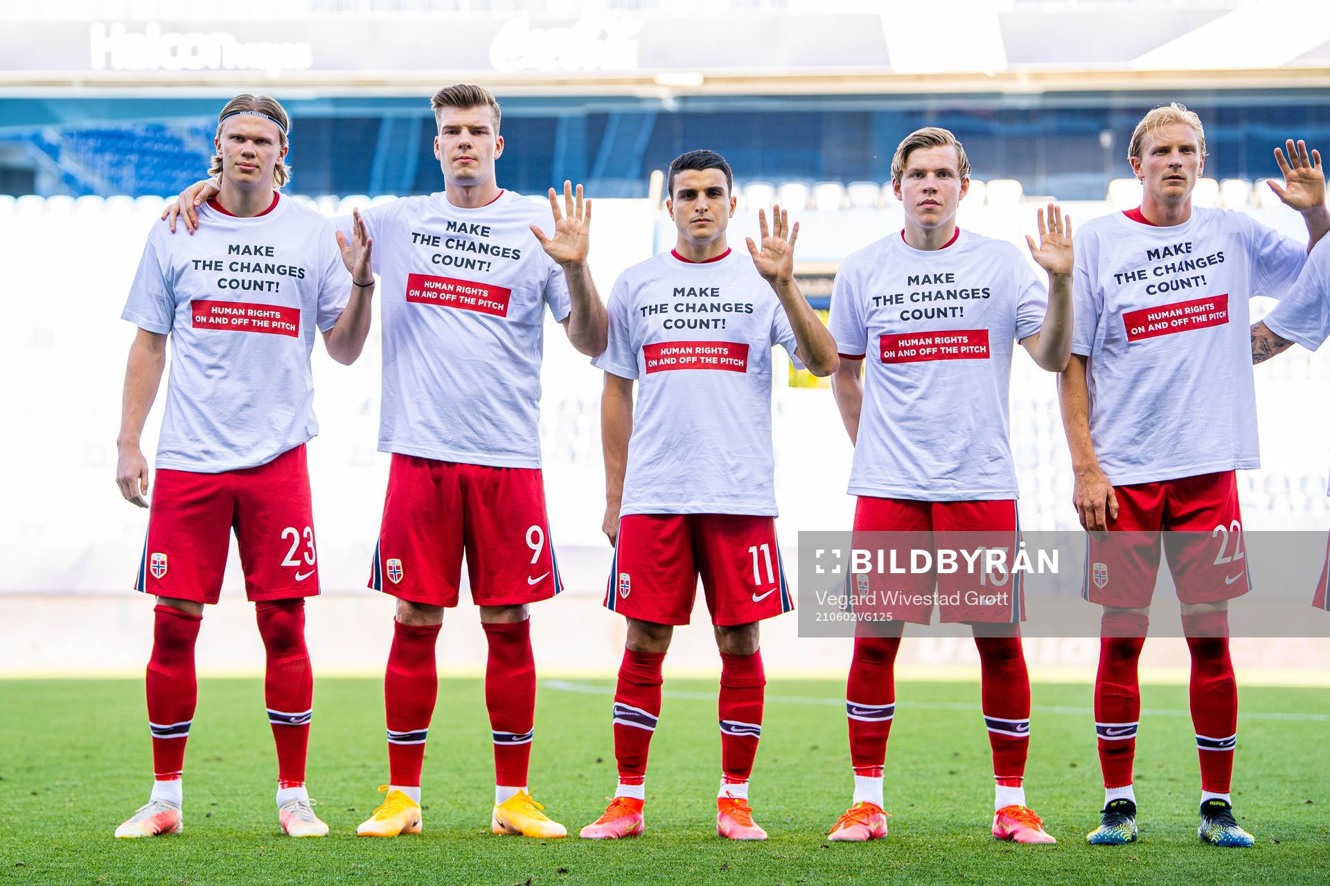 Erling Braut Haaland, Alexander Sørloth, Mohamed