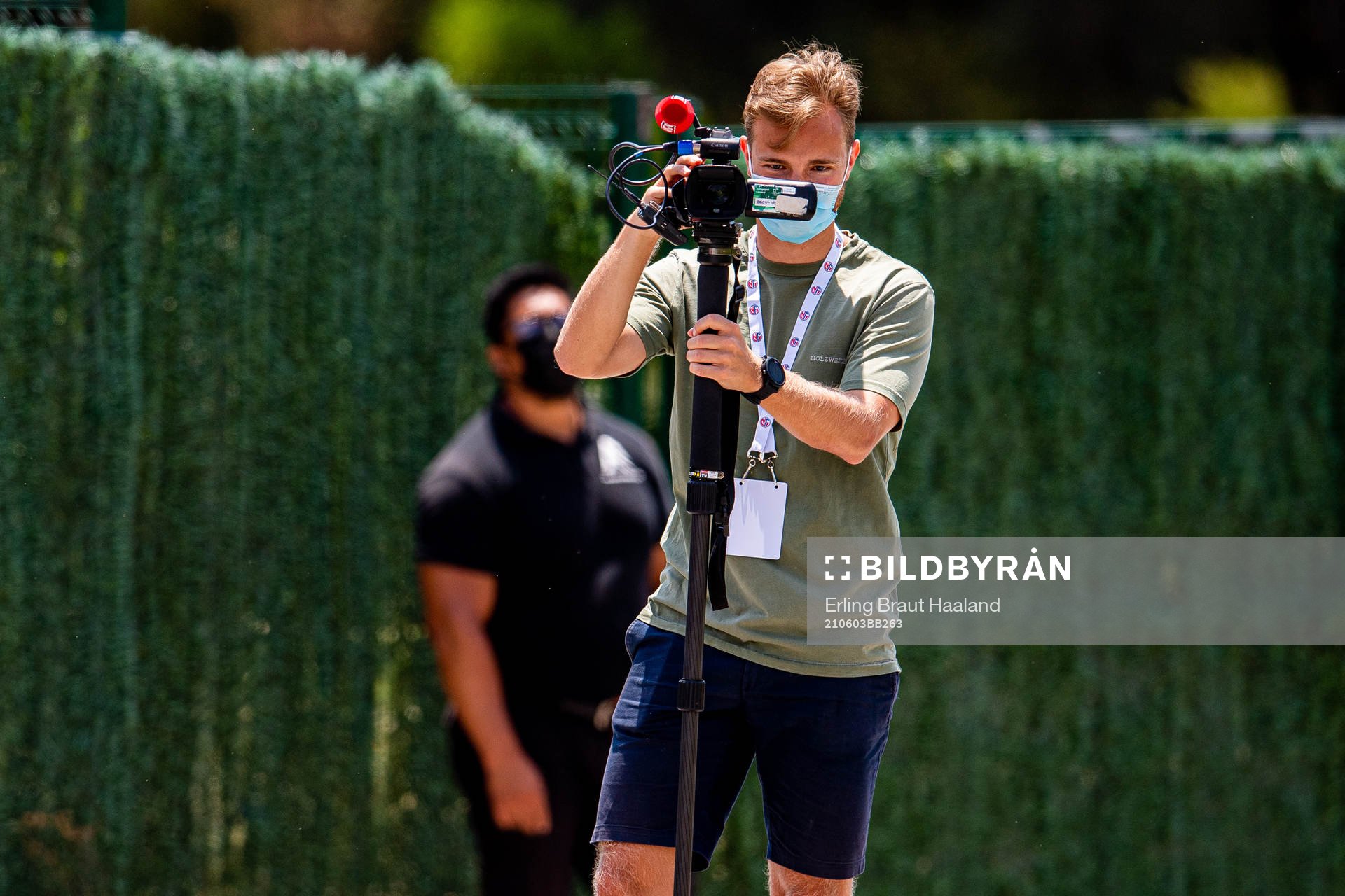 Journalist Herman Folvik of VG during a training session with the Norwegian national football team on June 3, 2021 in Marbella. 