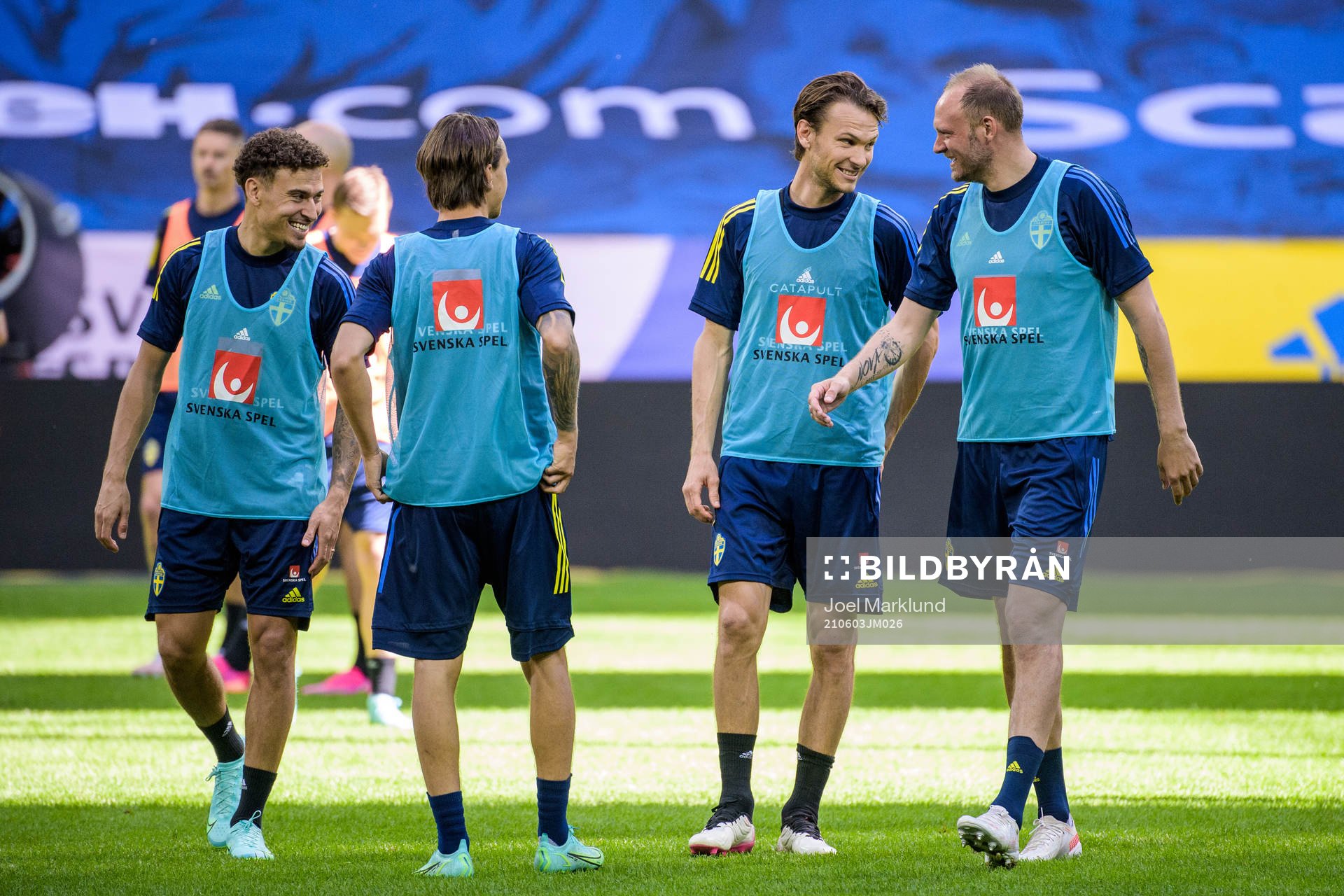 Jordan Larsson, Albin Ekdal and Andreas Granqvist  of the