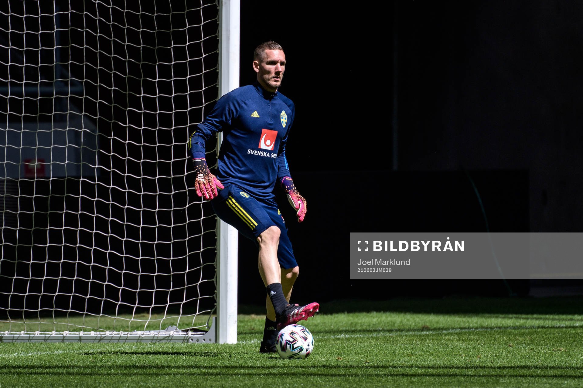 goalkeeper Robin Olsen of the Swedish national football team