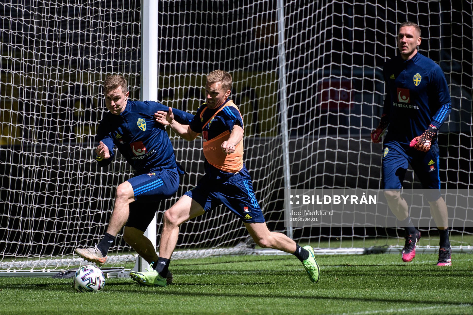 Emil Krafth, Sebastian Larsson and goalkeeper Robin Olsen