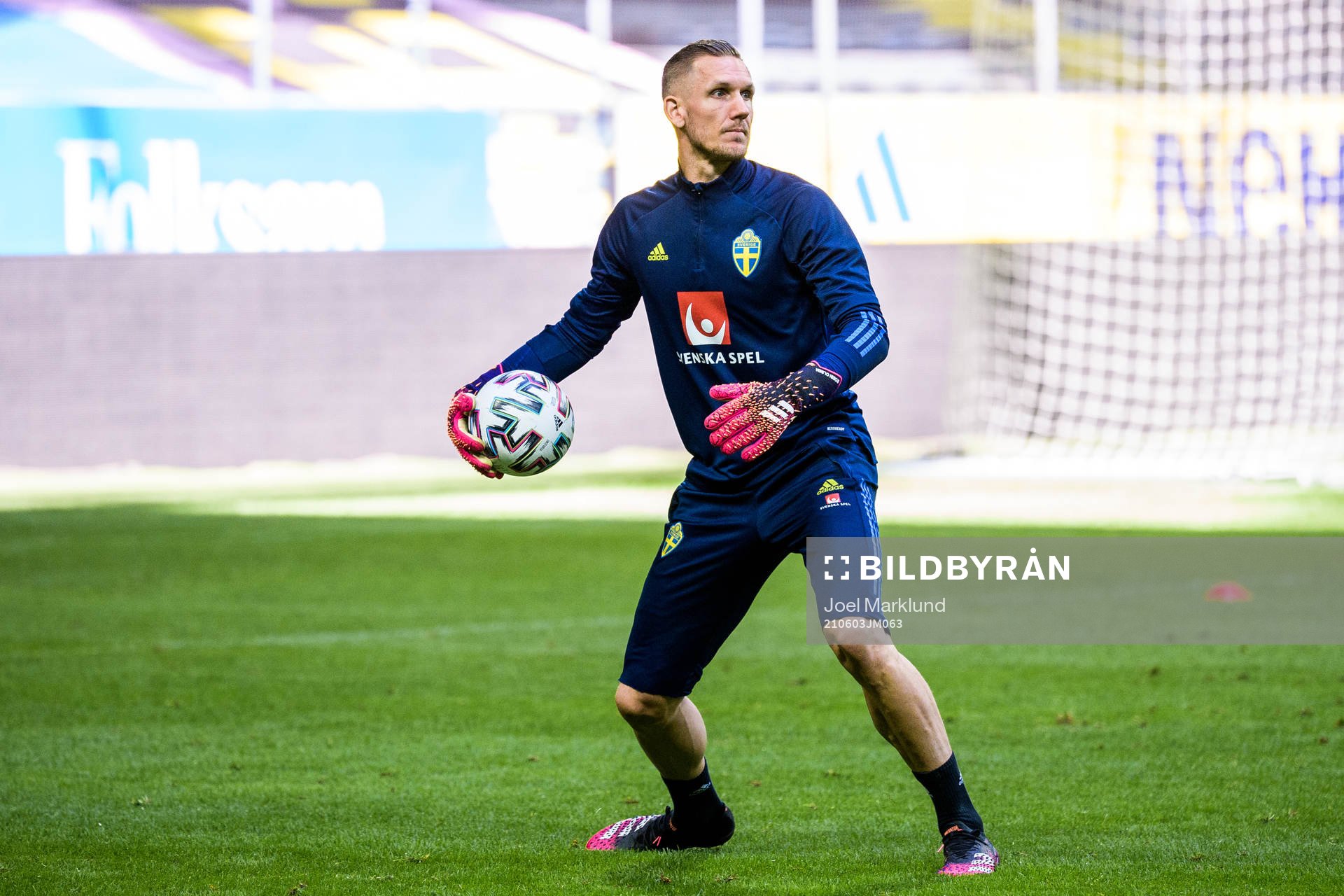 goalkeeper Robin Olsen of the Swedish national football team
