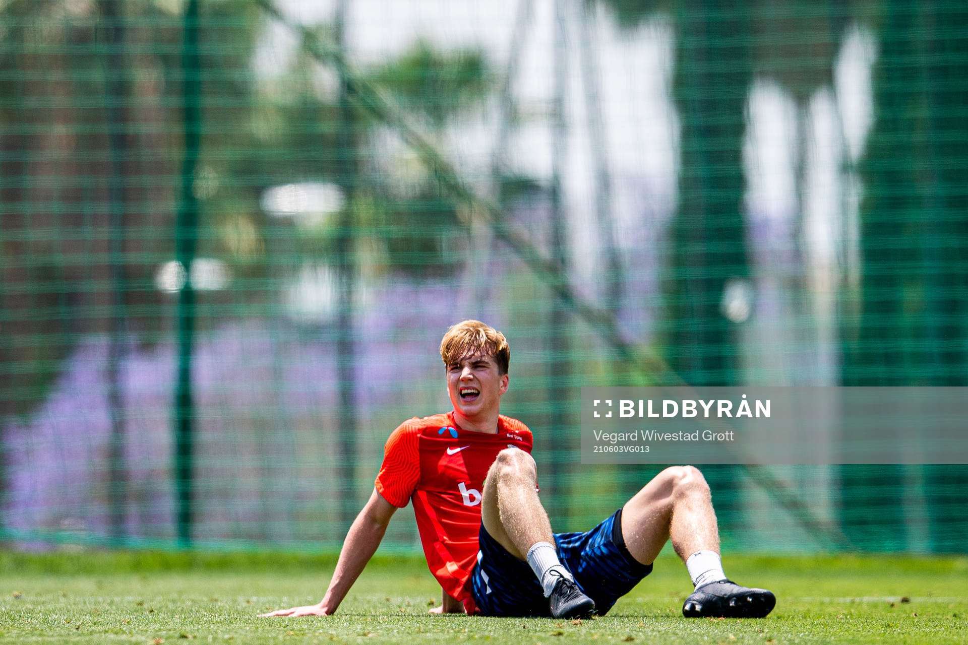 Kristian Thorstvedt of the Norwegian national football team during a training session on June 3, 2021 in Marbella. 