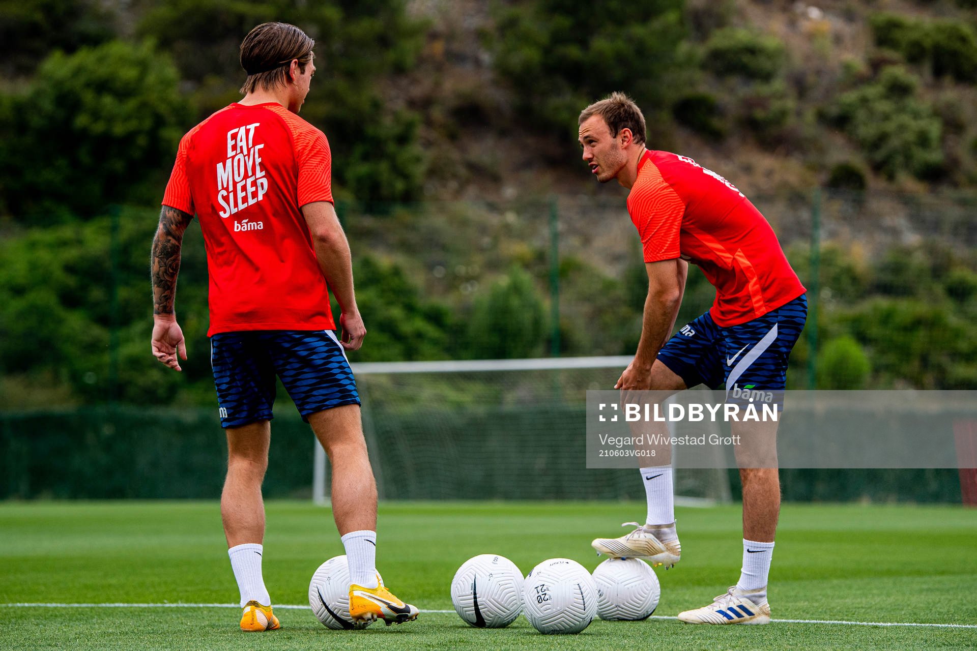 Patrick Berg and Fredrik Aursnes of the Norwegian national