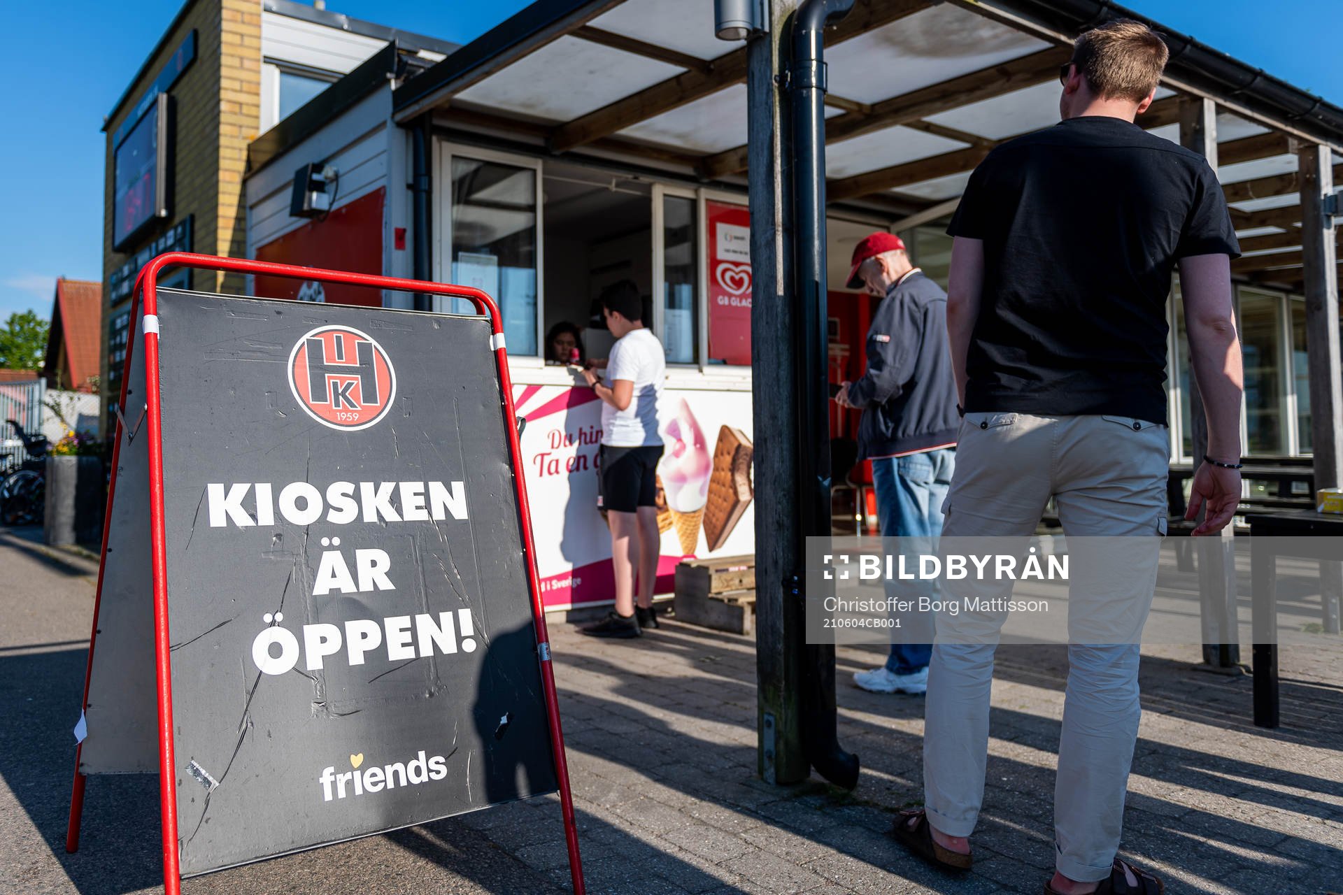 Vy över kiosken på Laröds IP