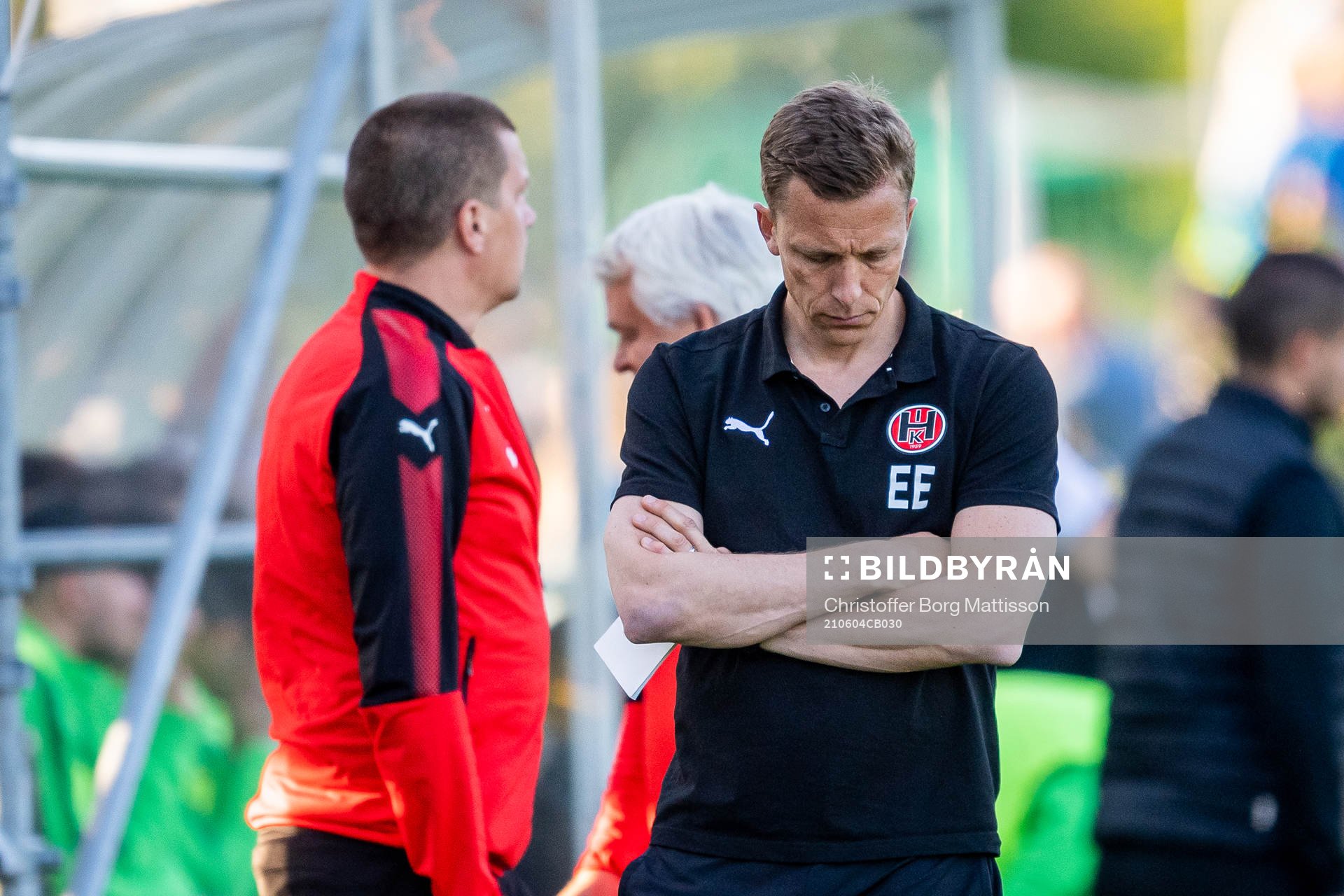 Hittarps tränare Erik Edman deppar