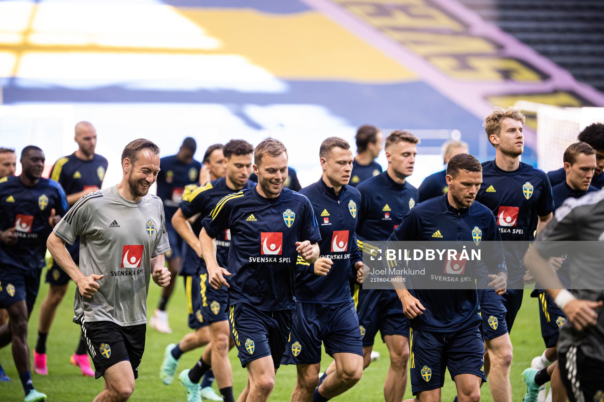 Sebastian Larsson and Marcus Berg of the Swedish national