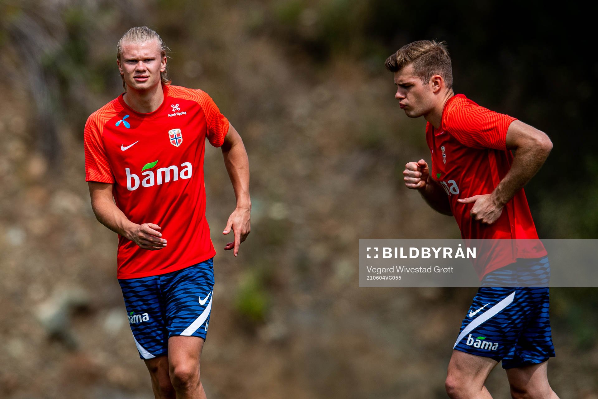 Erling Braut Haaland and Alexander Sørloth of the