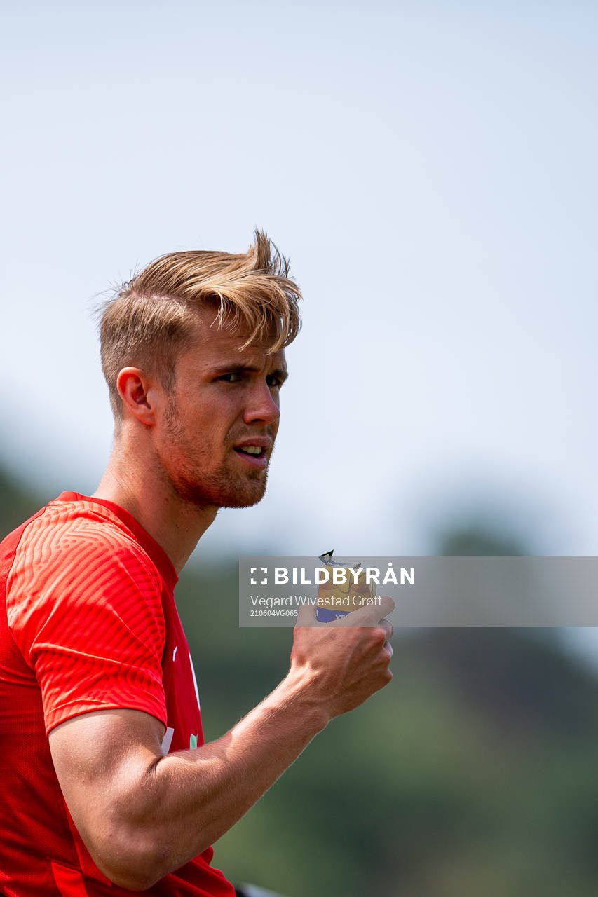 Kristoffer Ajer of the Norwegian national football team