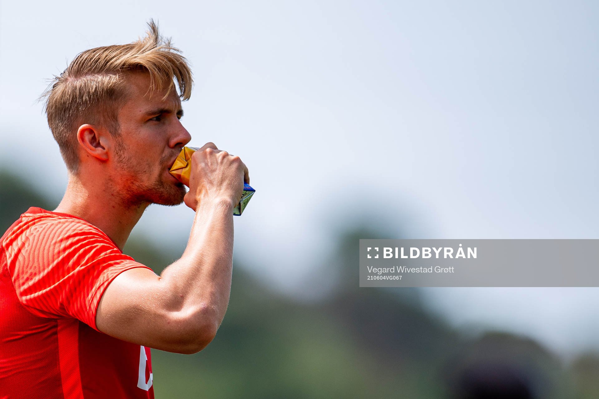 Kristoffer Ajer of the Norwegian national football team