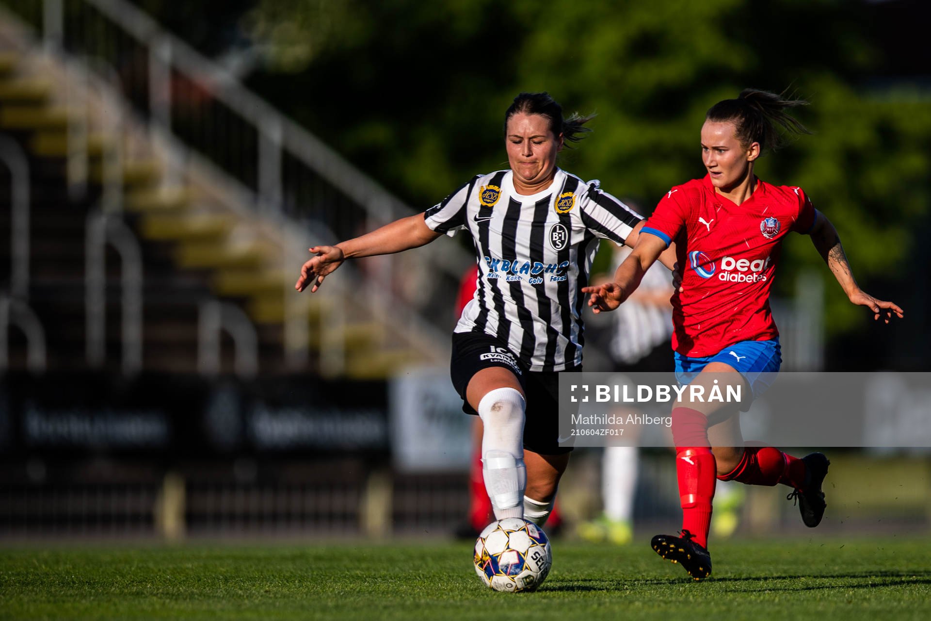 Landskronas Sandra Mårtensson och Helsingborgs Sanna