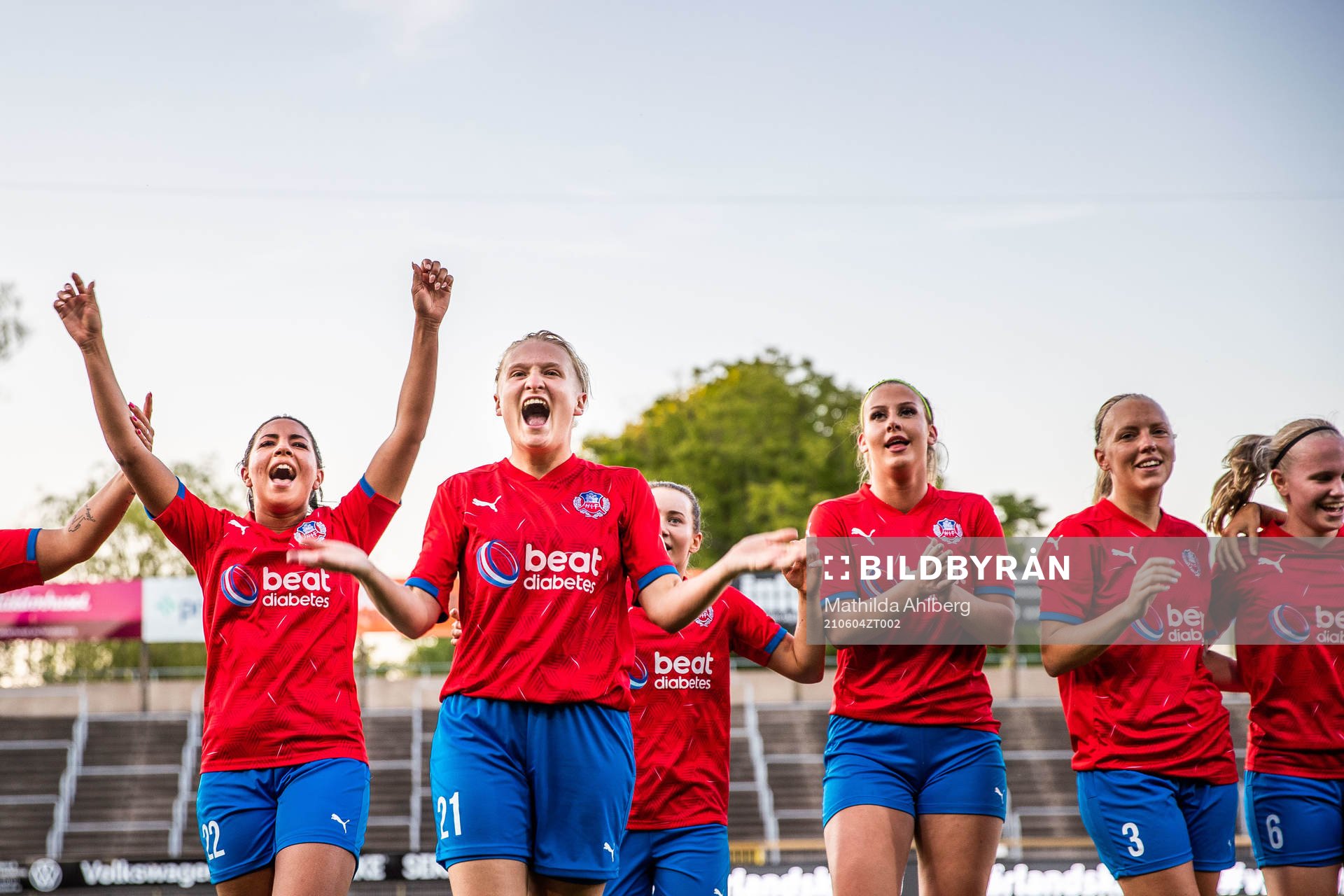 Helsingborgs Ebba Manglind, Maya Waltersson och Josefine