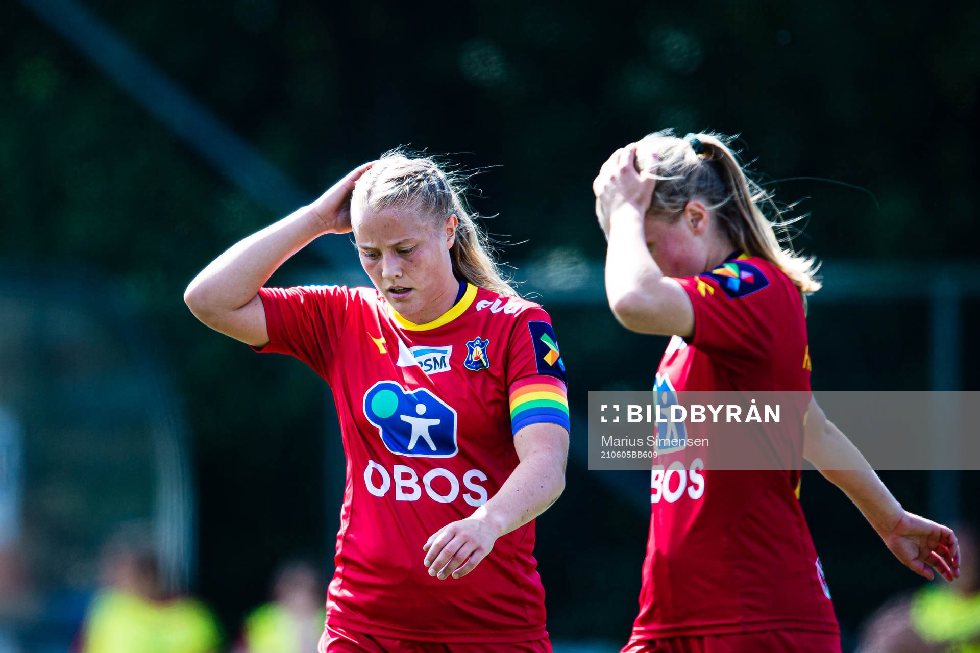 Sarah Alexandra Lilleberg Suphellen of Røa looks dejected