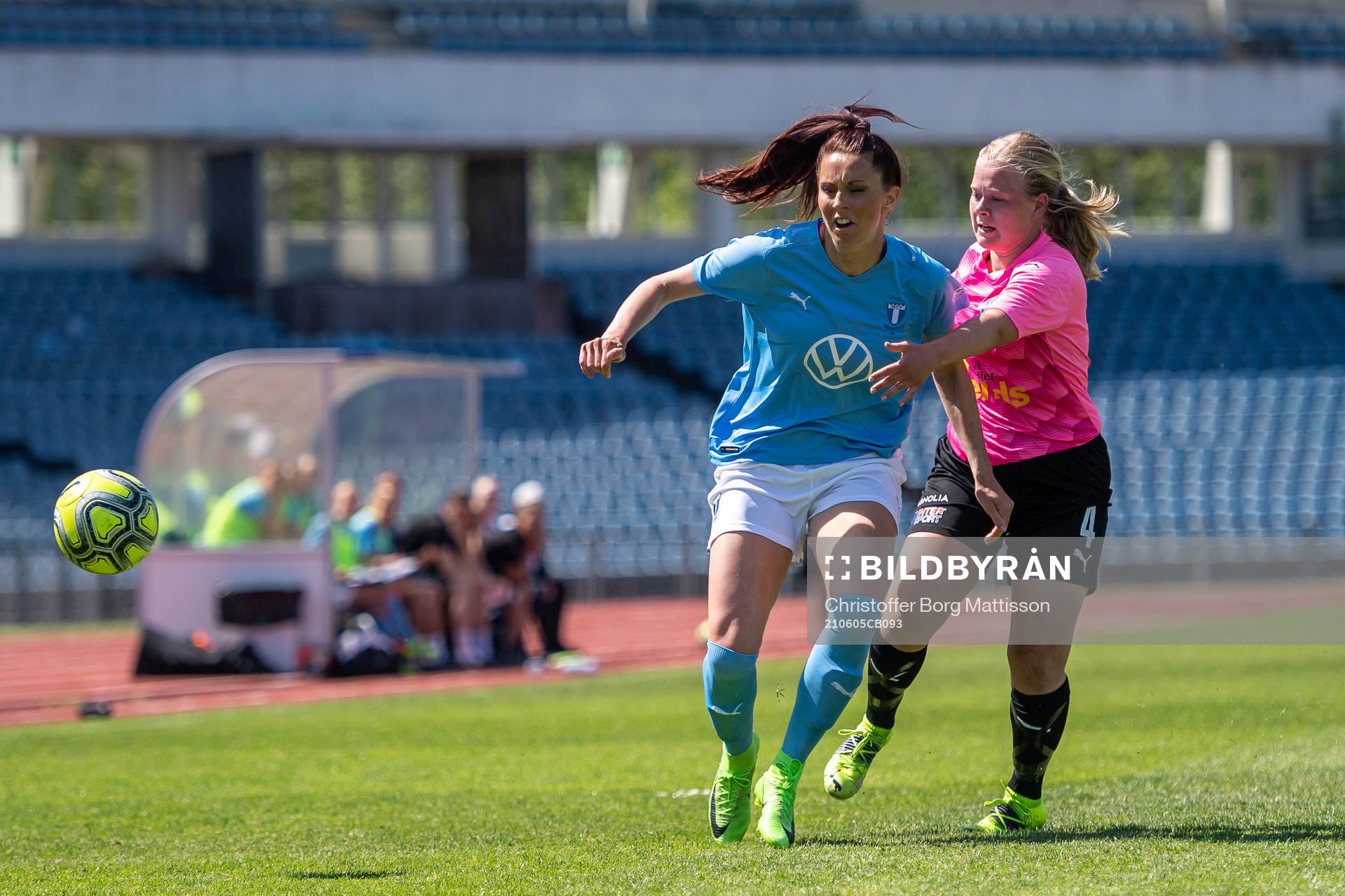 Malmö FFs Malin Gunnarsson mot Lunds Julia Svegin