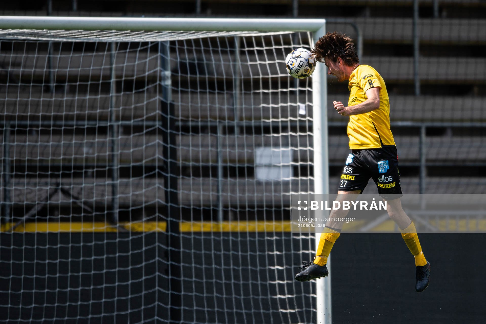 Elfsborgs Kevin Strand nickar in 2-0 under fotbollsmatchen i P19 Allsvenskan Södra mellan Elfsborg och Kalmar FF den 5 juni 2021 i Borås.