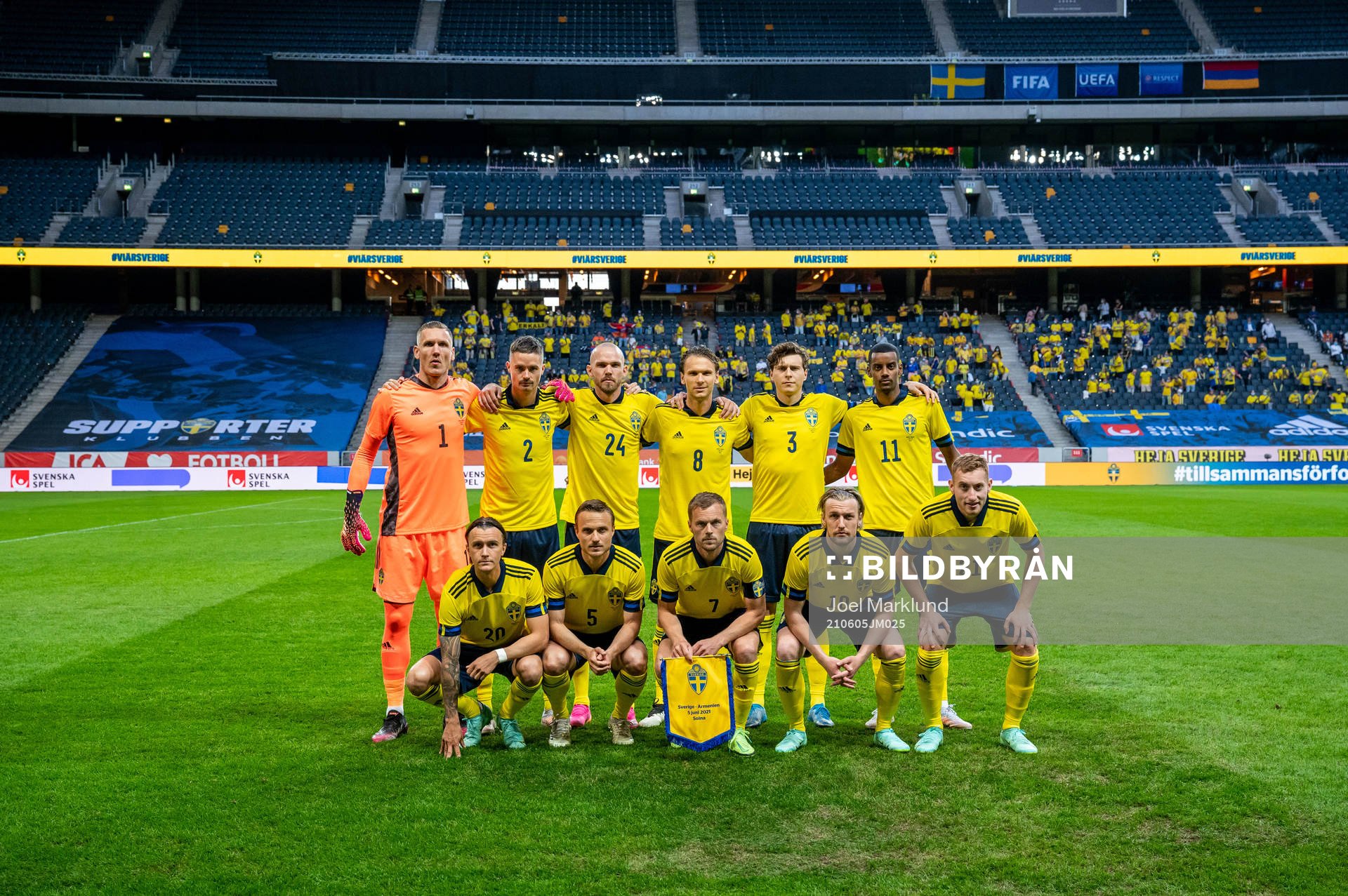 Goalkeeper Robin Olsen, Mikael Lustig, Marcus Danielson,