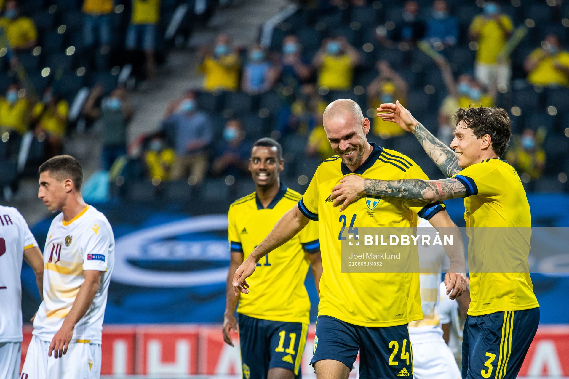 Alexander Isak, Marcus Danielson and Victor Nilsson