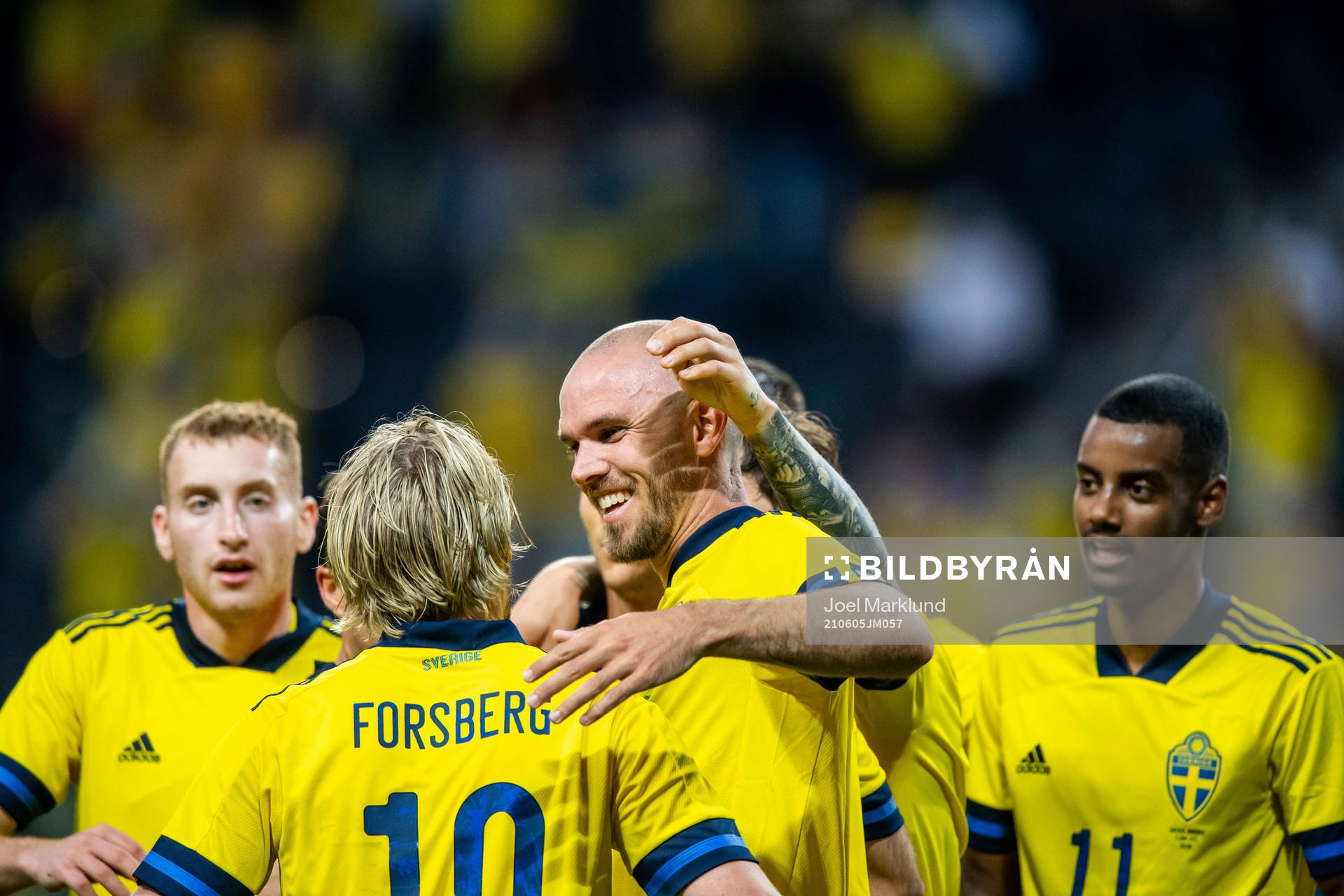 Marcus Danielson of Sweden celebrates 2-0