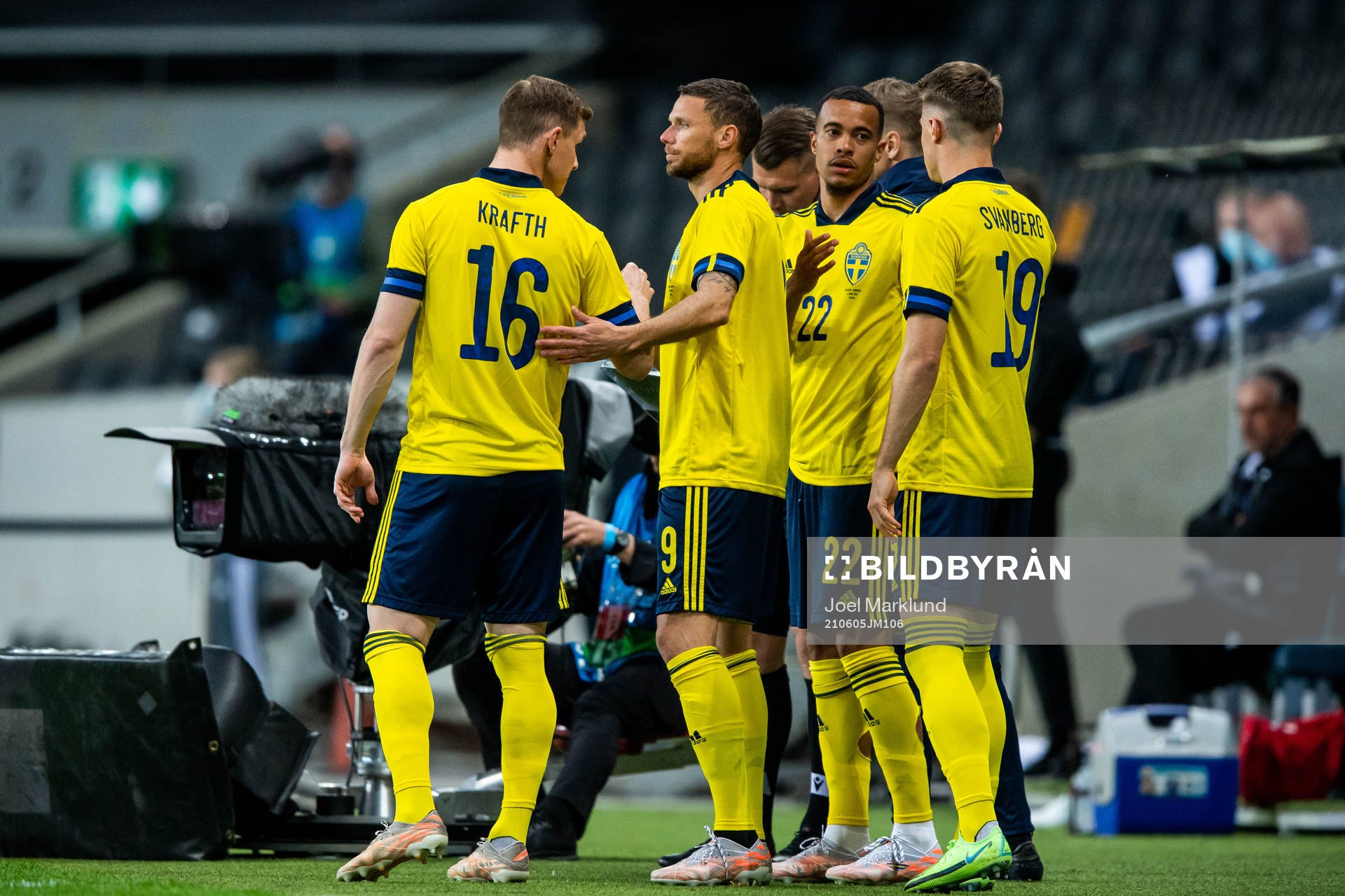 Emil Krafth, Marcus Berg , Robin Quaison and Mattias
