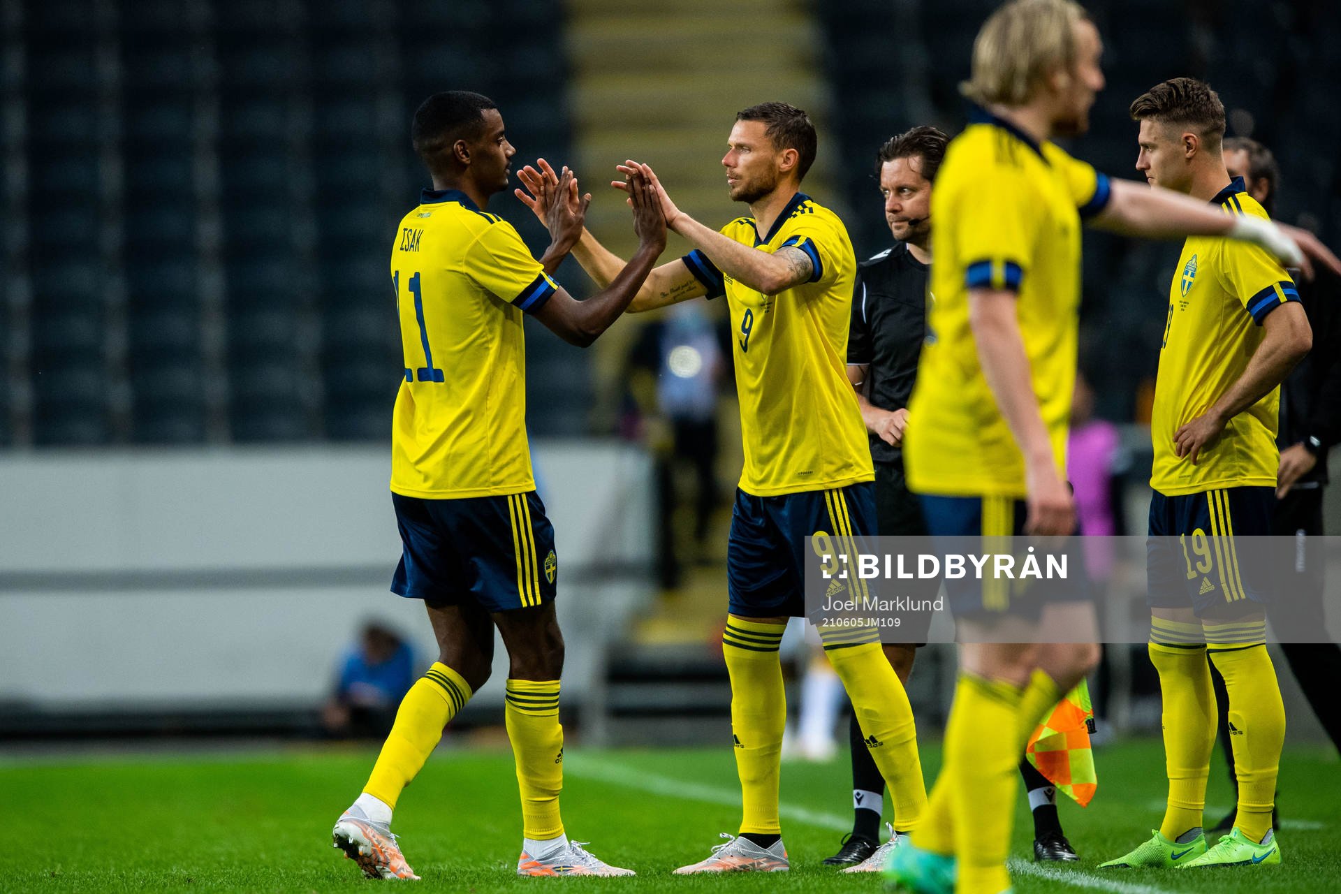 Alexander Isak and Marcus Berg of Sweden