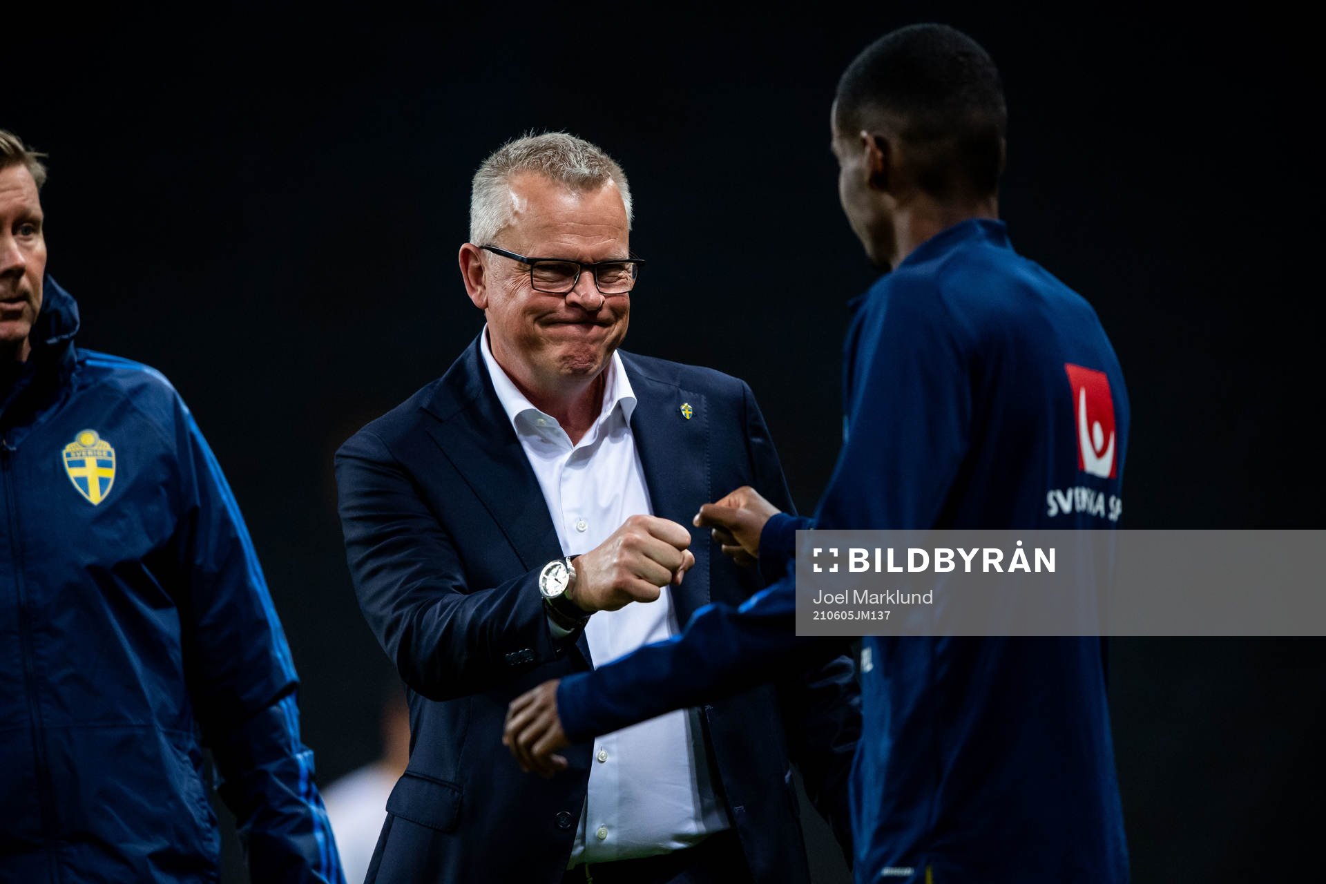 Janne Andersson, head coach and Alexander Isak of Sweden