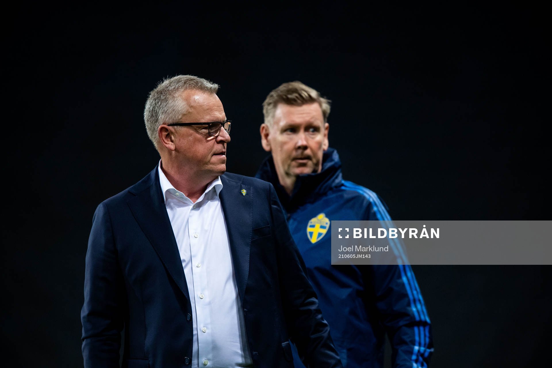 Janne Andersson, head coach and assistant coach Peter