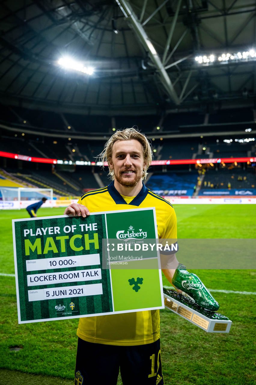 Emil Forsberg of Sweden gets player of the match