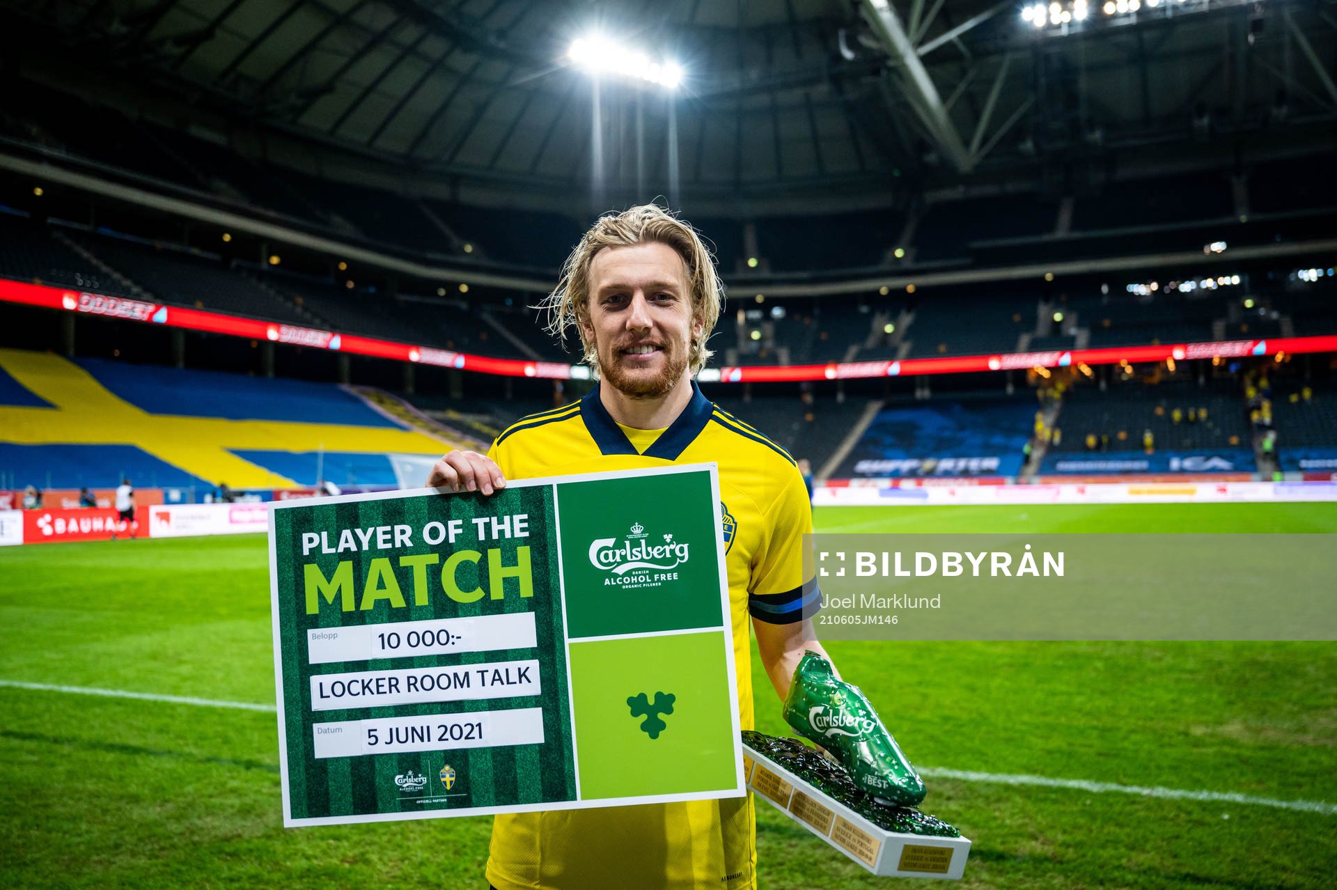 Emil Forsberg of Sweden gets player of the match