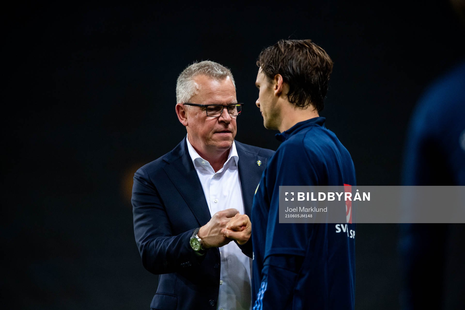 Janne Andersson, head coach and Albin Ekdal of Sweden
