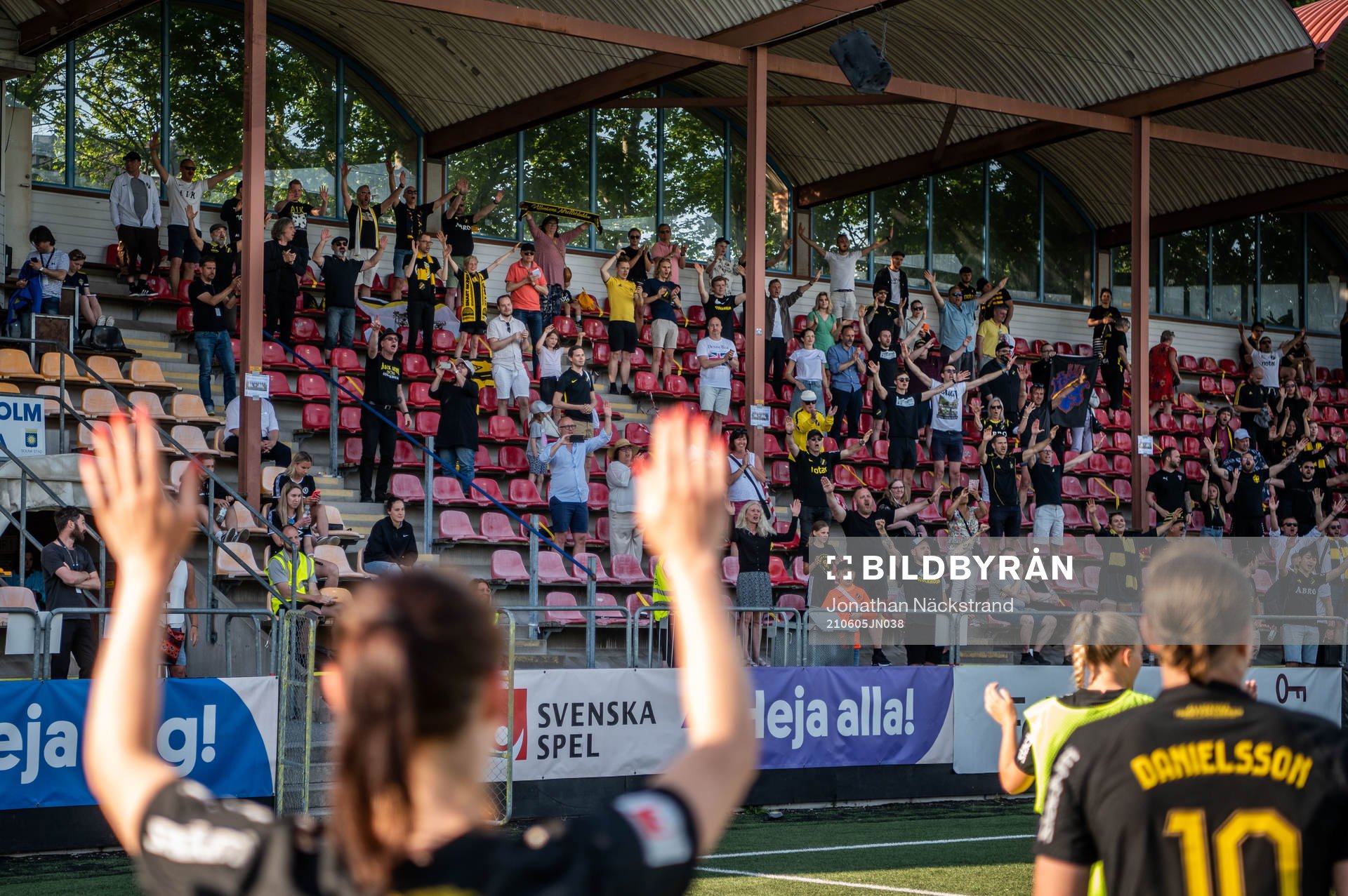 s spelare med supportrar