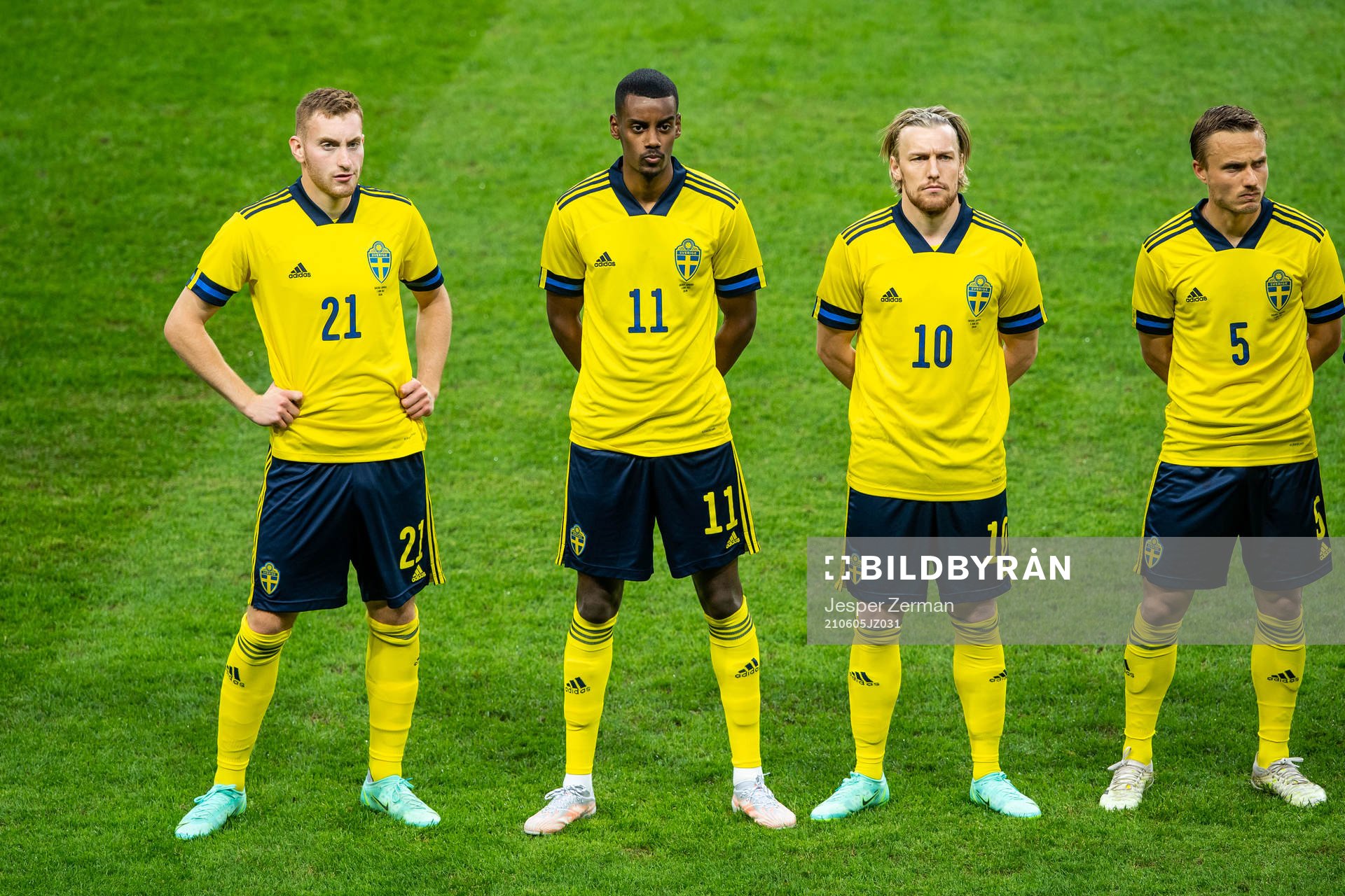 Dejan Kulusevski, Alexander Isak, Emil Forsberg and Pierre