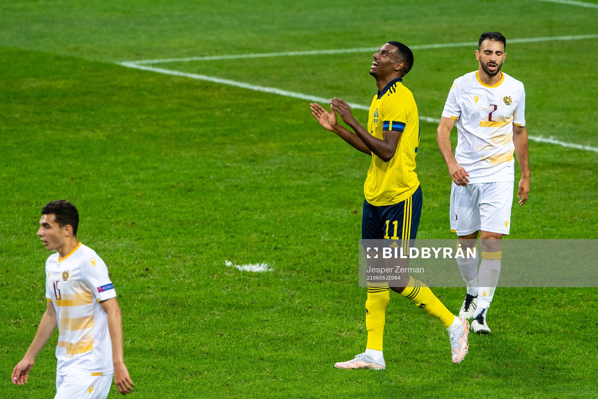 Alexander Isak of Sweden looks dejected