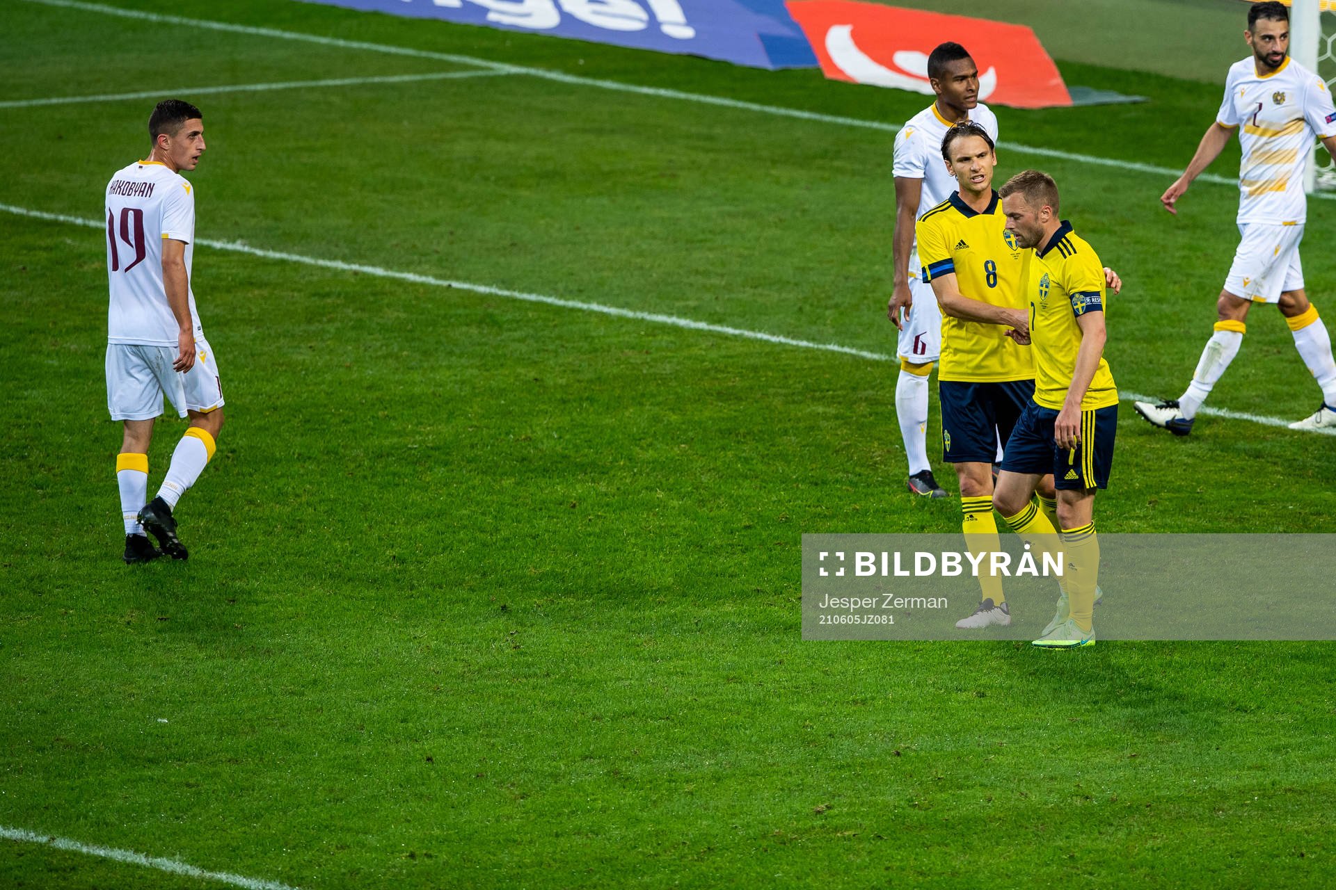 Sebastian Larsson and Albin Ekdal of Sweden