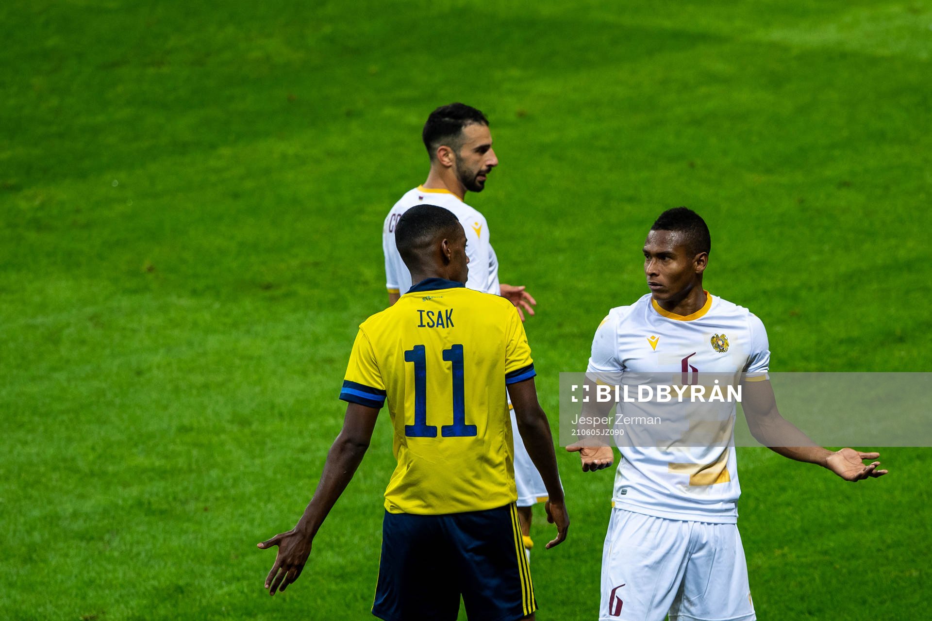 Alexander Isak of Sweden and Wbemyar Angulo Mosquera of