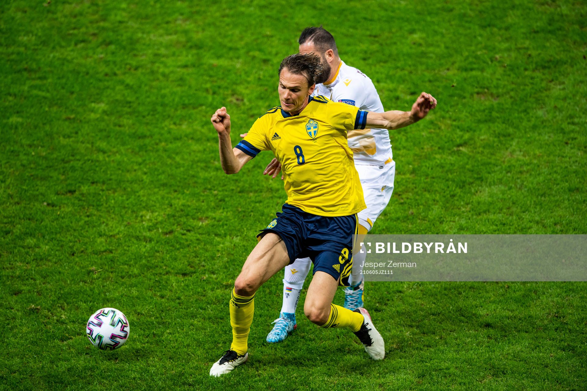 Albin Ekdal of Sweden and Tigran Barseghyan of Armenia