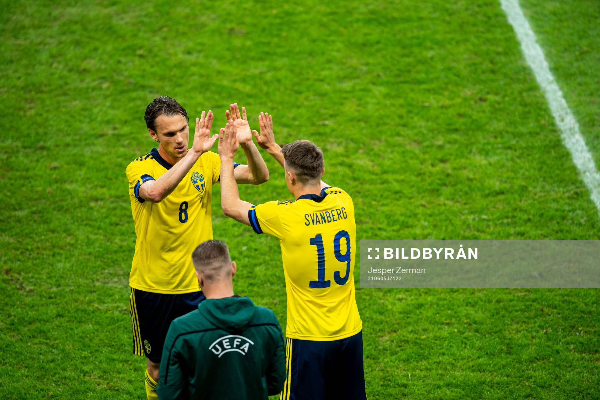 Albin Ekdal and Mattias Svanberg of Sweden